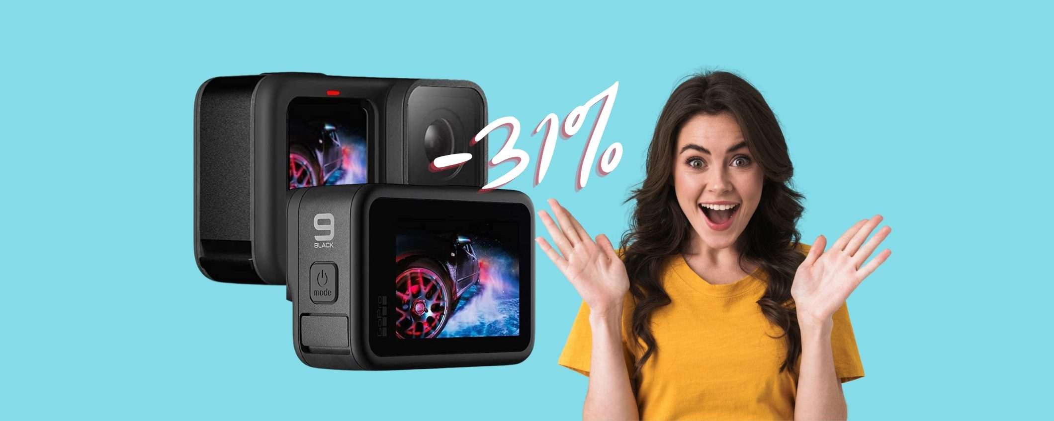 GoPro HERO9 su Amazon a un PREZZO da SVENIMENTO (-31%)