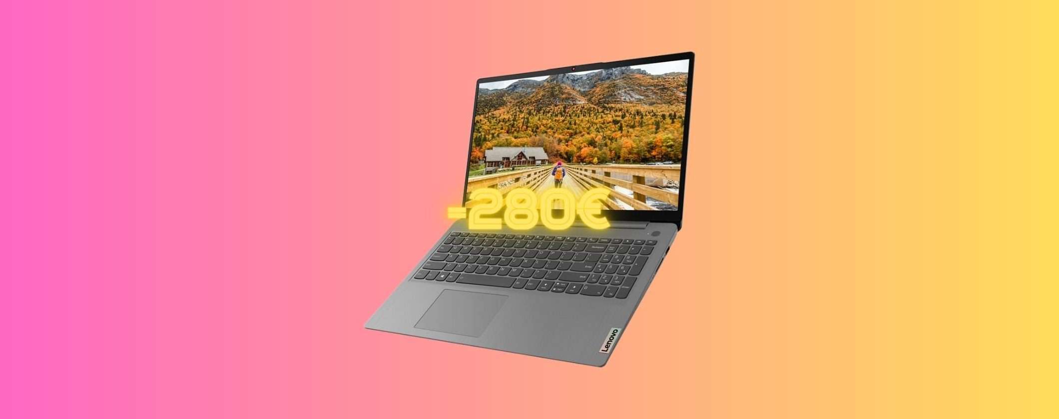 Lenovo IdeaPad 3: 280€ di SCONTO e Consegna Gratis su Monclick