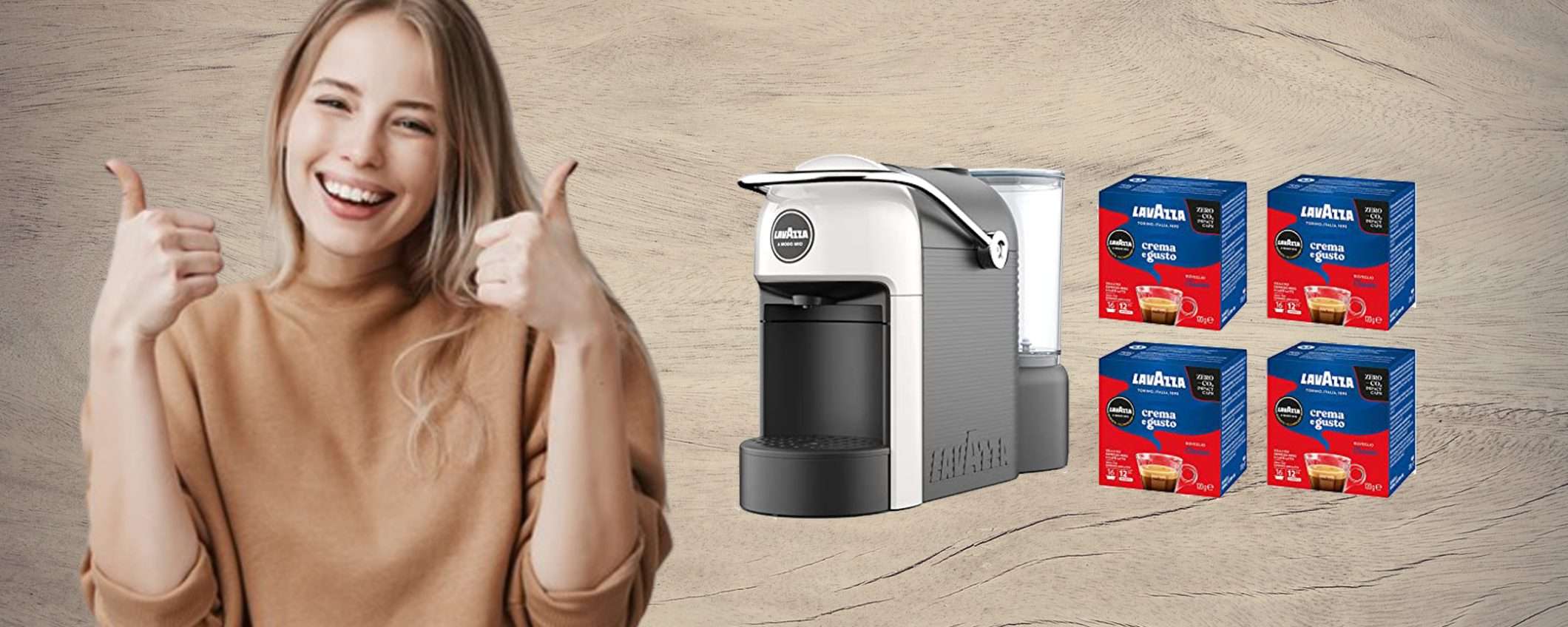 Macchina per caffè Lavazza A Modo Mio Jolie: sconto da non perdere!