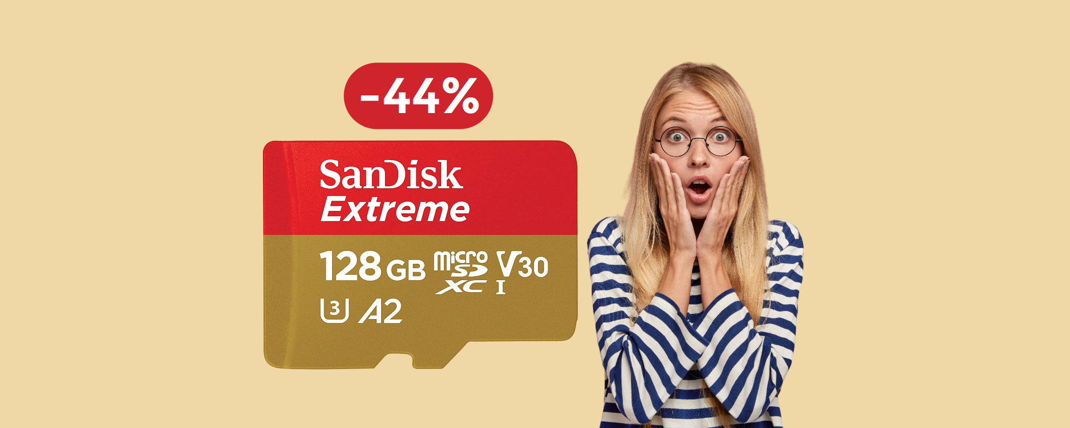 MicroSD 128GB SanDisk: memoria infinita e velocità stellari a soli 26€