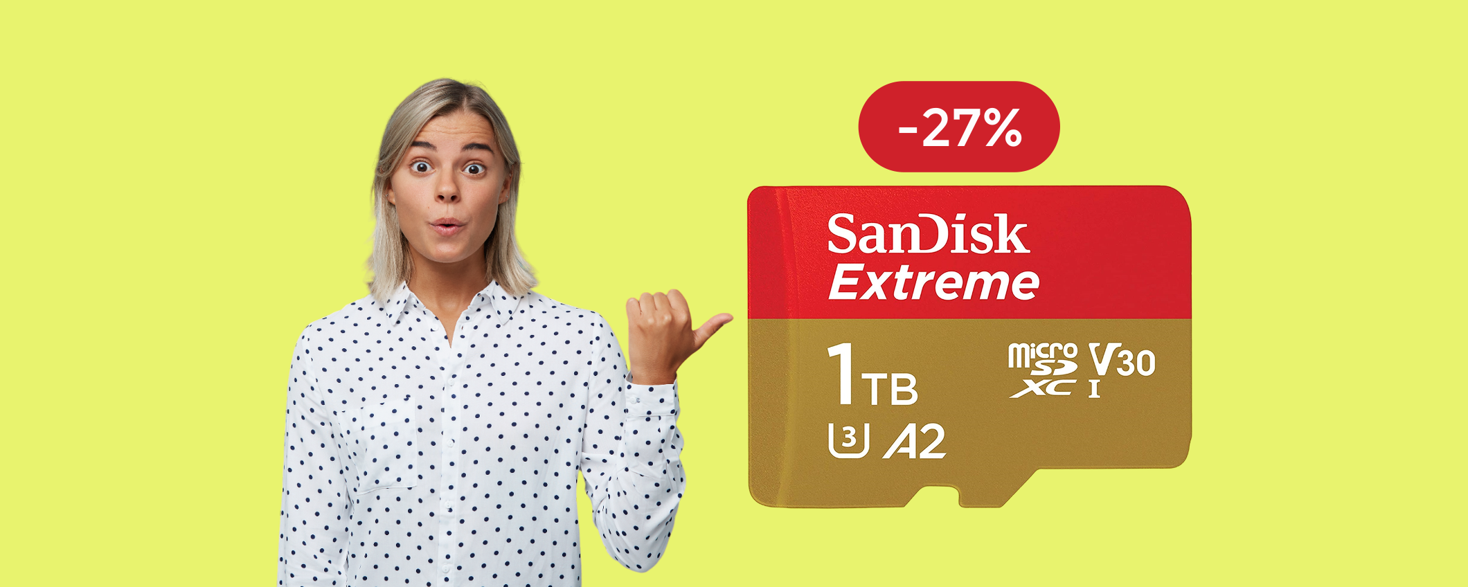 MicroSD SanDisk 1TB: memoria STERMINATA a prezzo mai visto (130€)