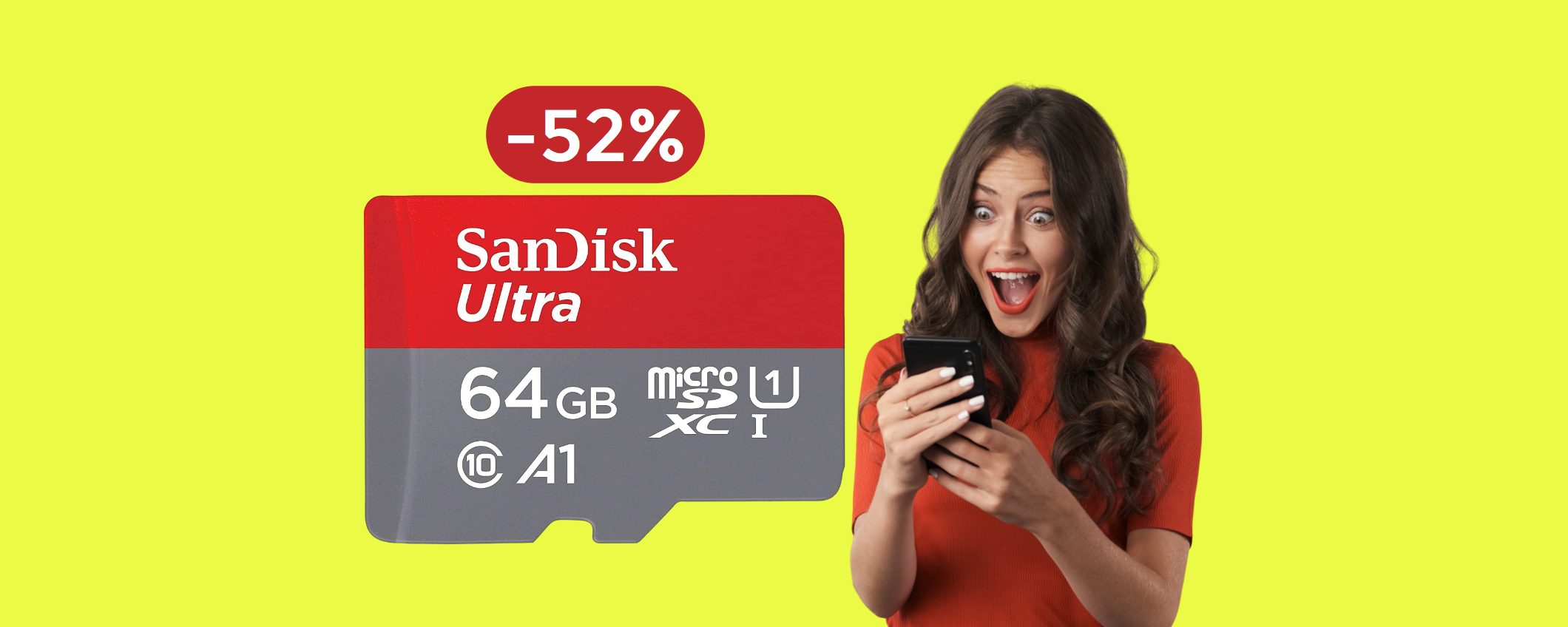 MicroSD 64GB a meno di metà prezzo: solo 9€ per questa BOMBA