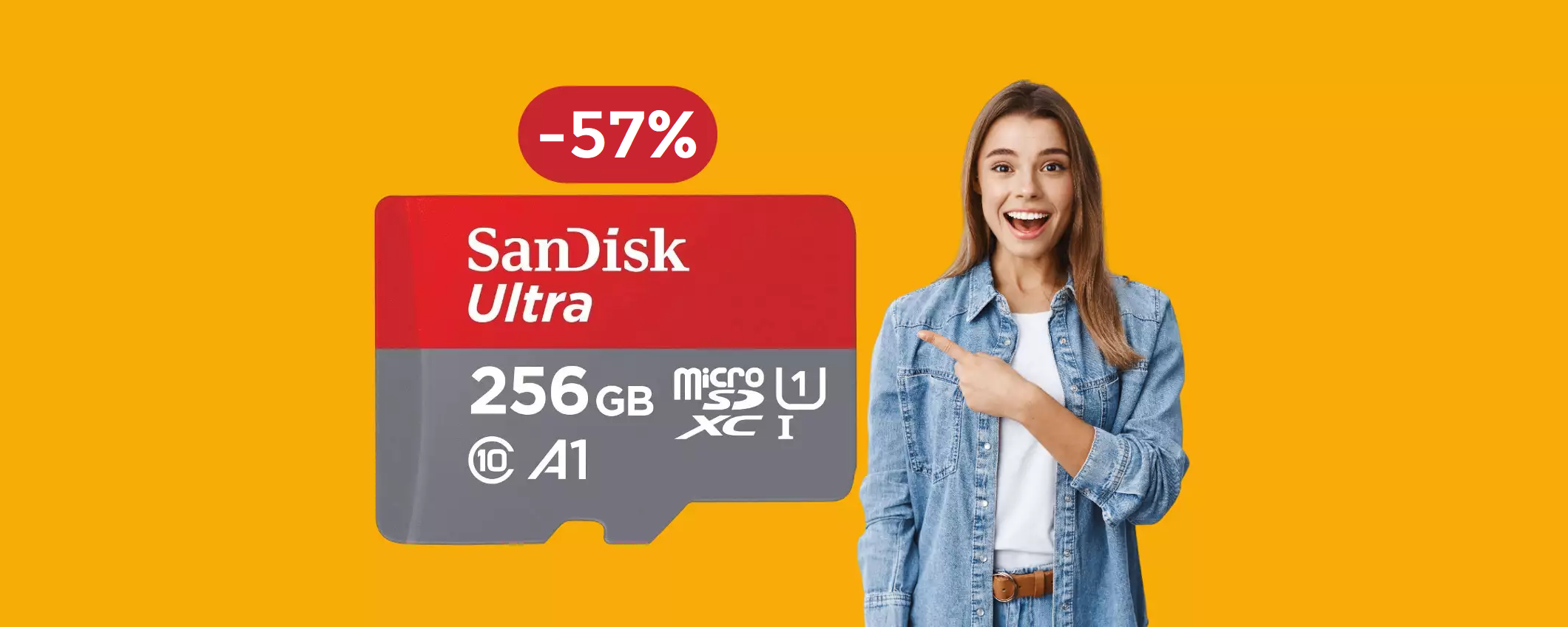 MicroSD SanDisk 256GB a meno di METÀ PREZZO: già tua con 26€