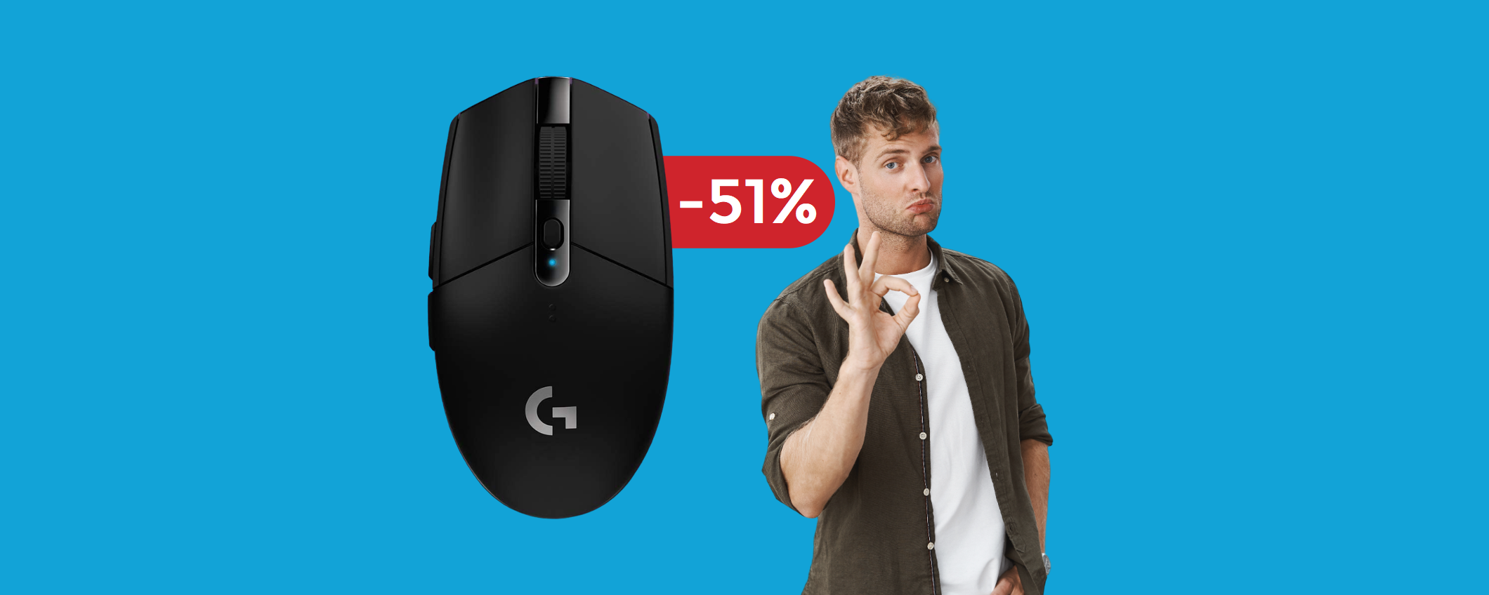 Mouse gaming Logitech a meno di METÀ PREZZO: una bomba (36€)