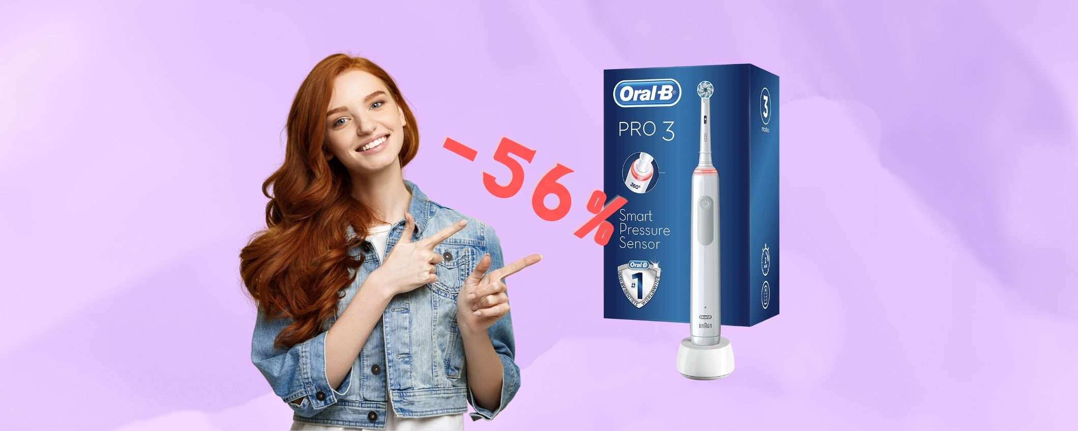 Oral-B Pro 3-3000: super SCONTO su Amazon del 56%, ora a 39€