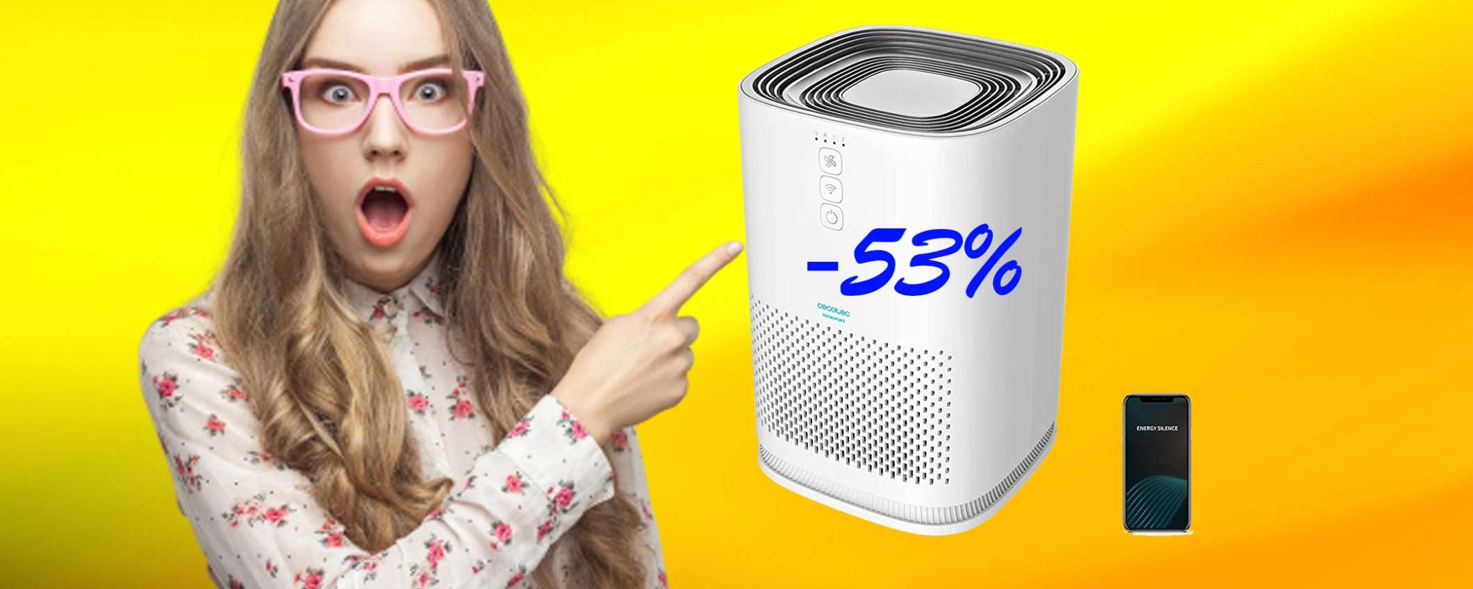 Eccezionale purificatore d'aria con sconto BOMBA del 53% (Amazon)