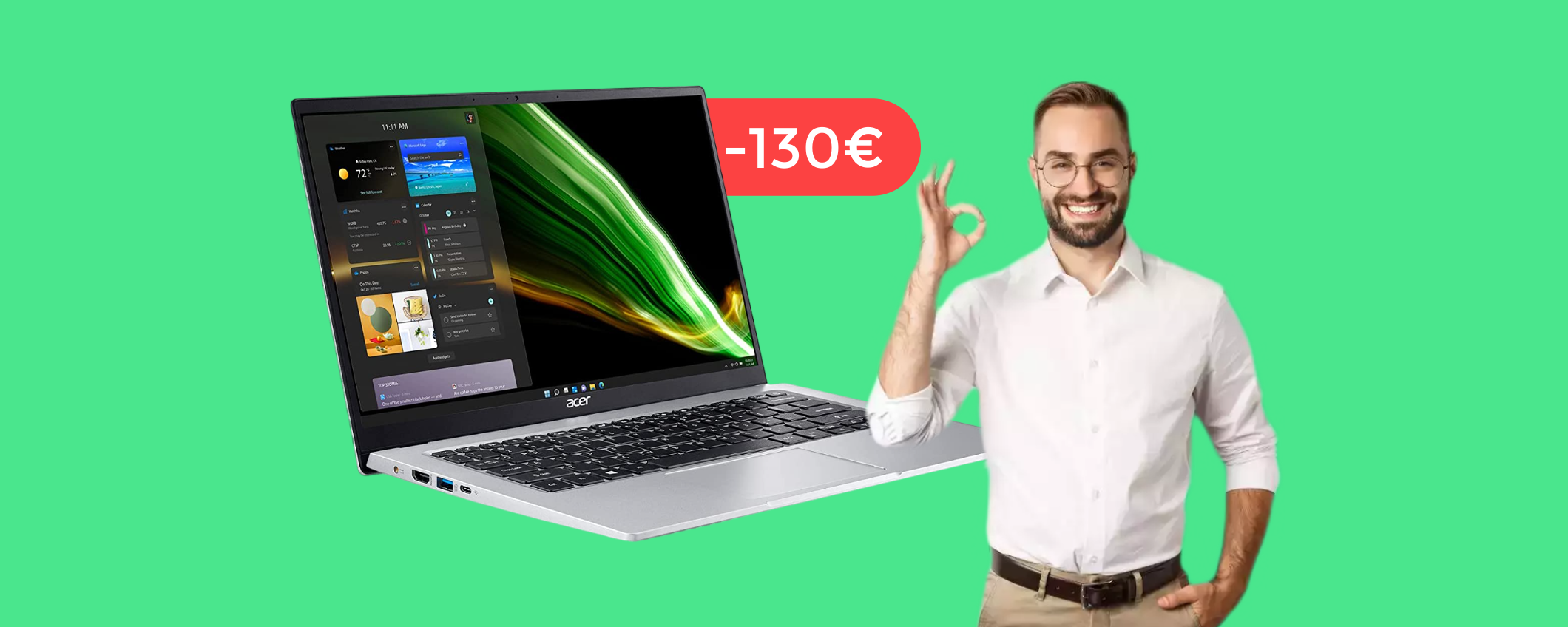 Portatile Acer con Windows 11: di questo sconto devi approfittare ADESSO