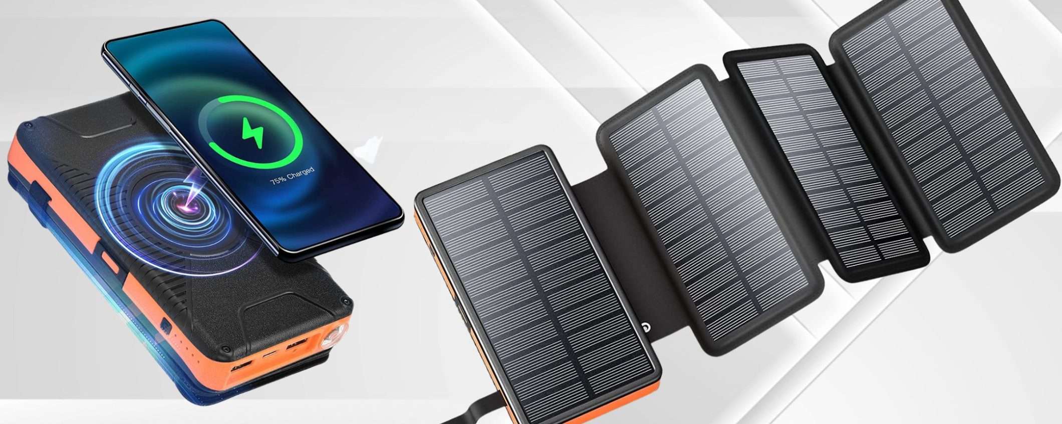 Ricarica solare, wireless e a cavo: una mini centrale elettrica solare a 35€