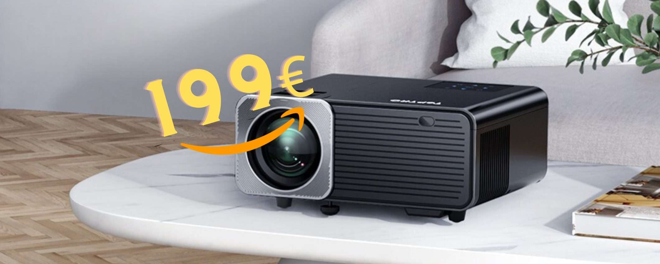 Proiettore portatile FHD 4K WiFi e Bluetooth a MENO di 200€ su Amazon