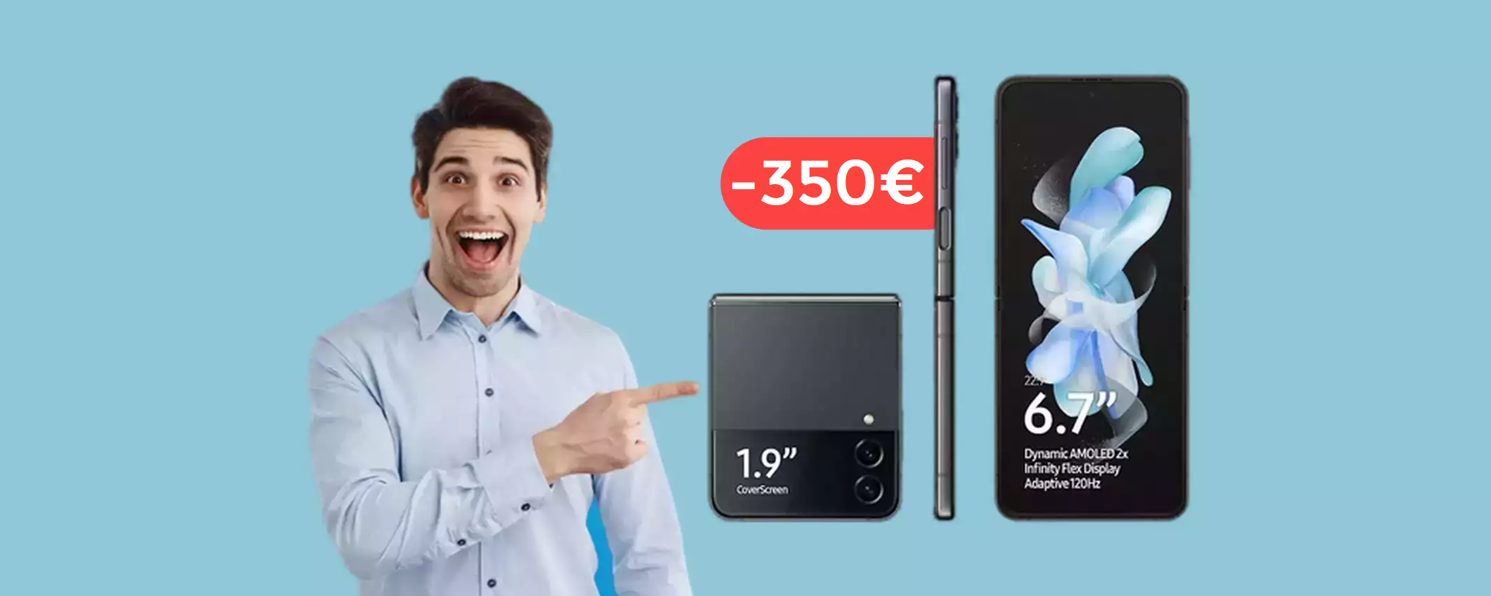 Samsung Galaxy Z Flip 4: sconto FUORI DI TESTA su Amazon (-350€)