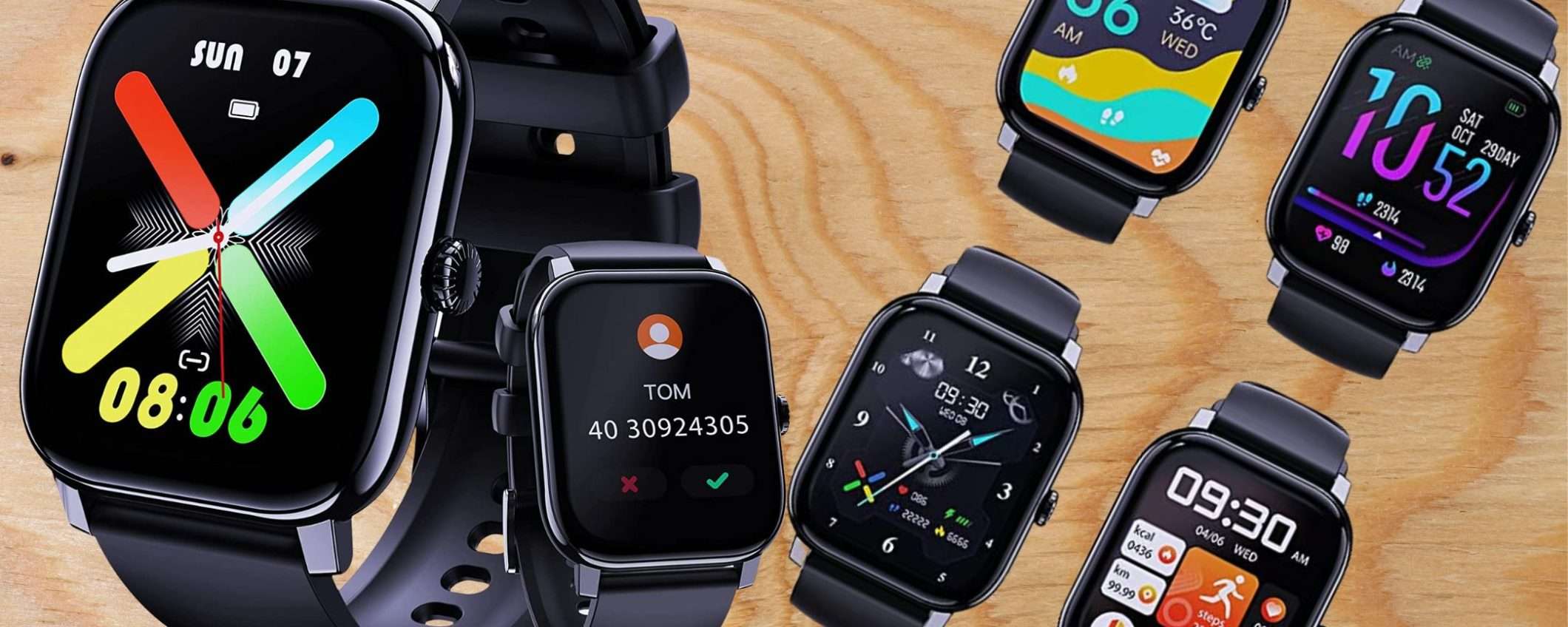 Uno smartwatch PAZZESCO a 24€: telefonate dal polso, schermo enorme (-64%)