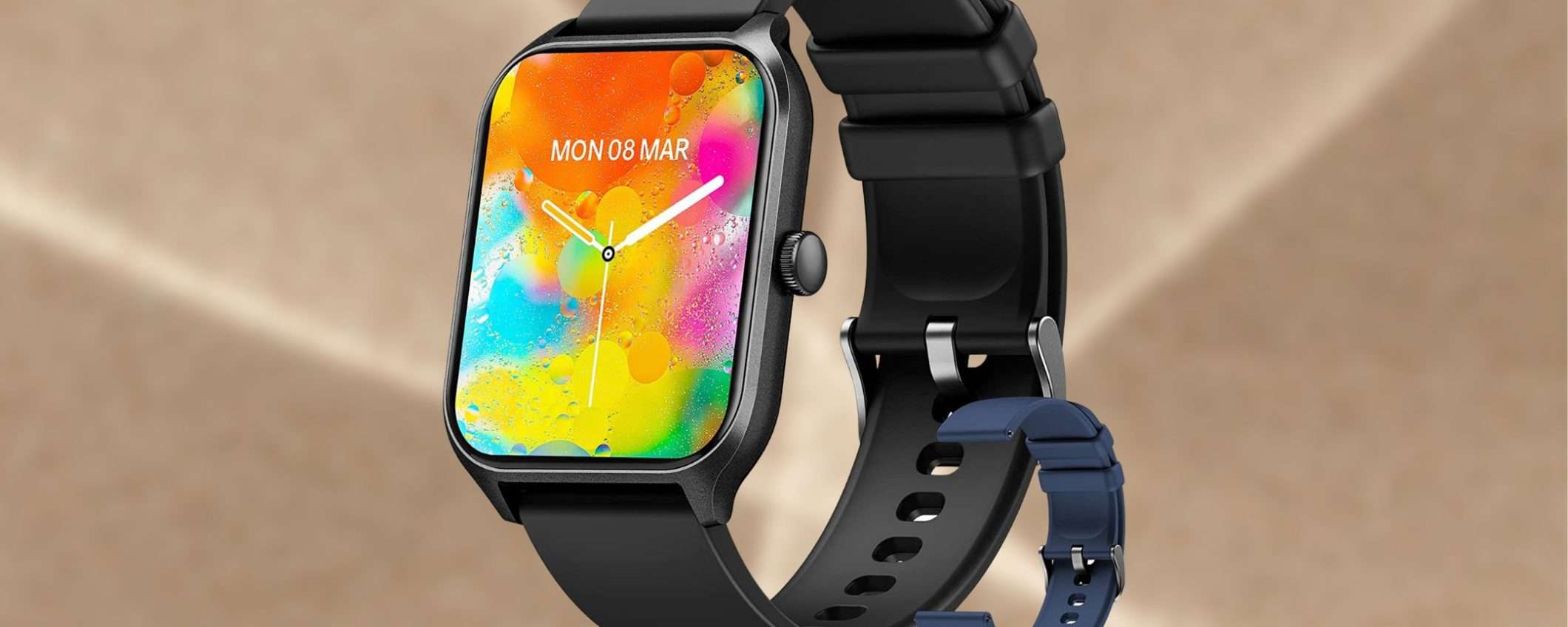 Smartwatch ASSURDO a 37€: display AMOLED gigante, telefonate, salute e sport