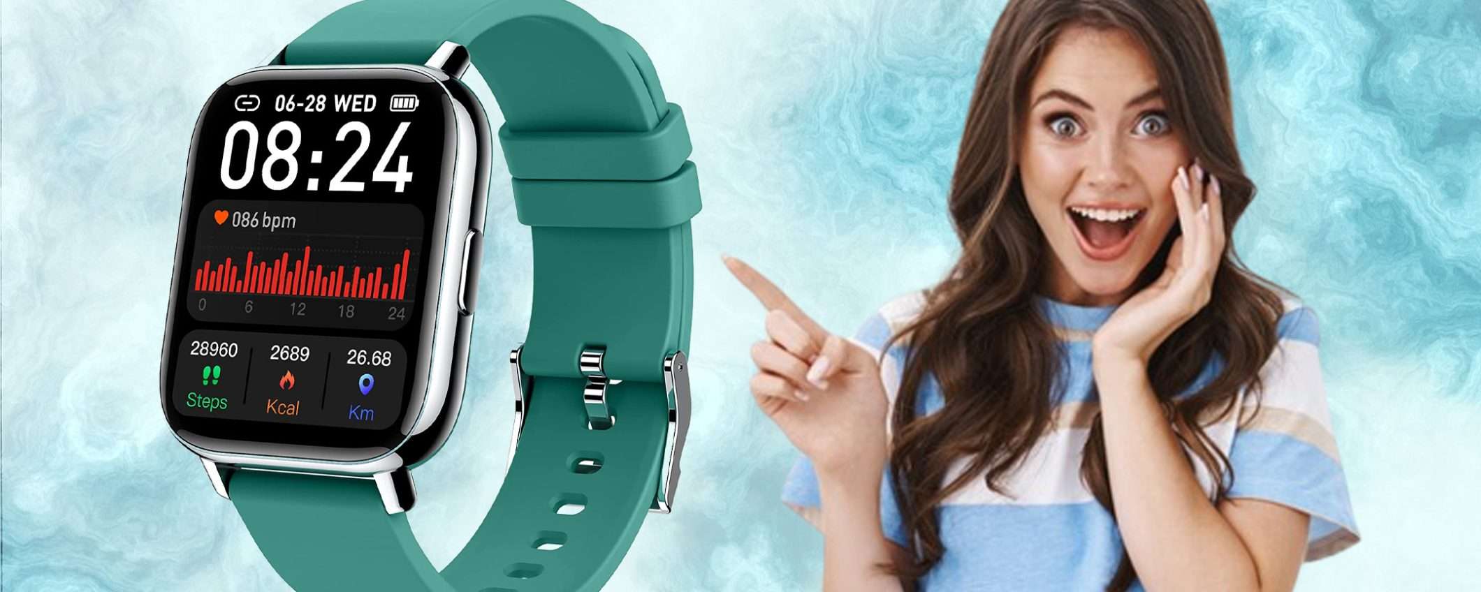 Smartwatch impermeabile multifunzione PERFETTO anche nel prezzo (-40%)