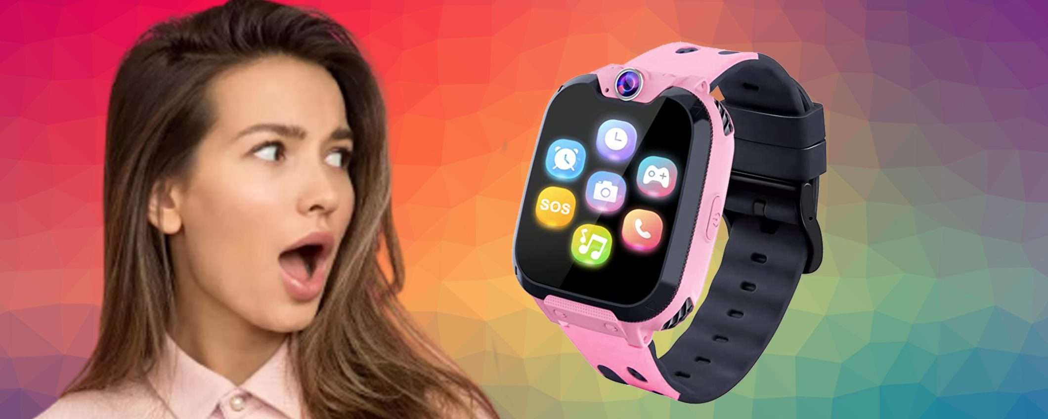 Smartwatch per bambini con 16 giochi al prezzo FOLLE su Amazon (-48%)