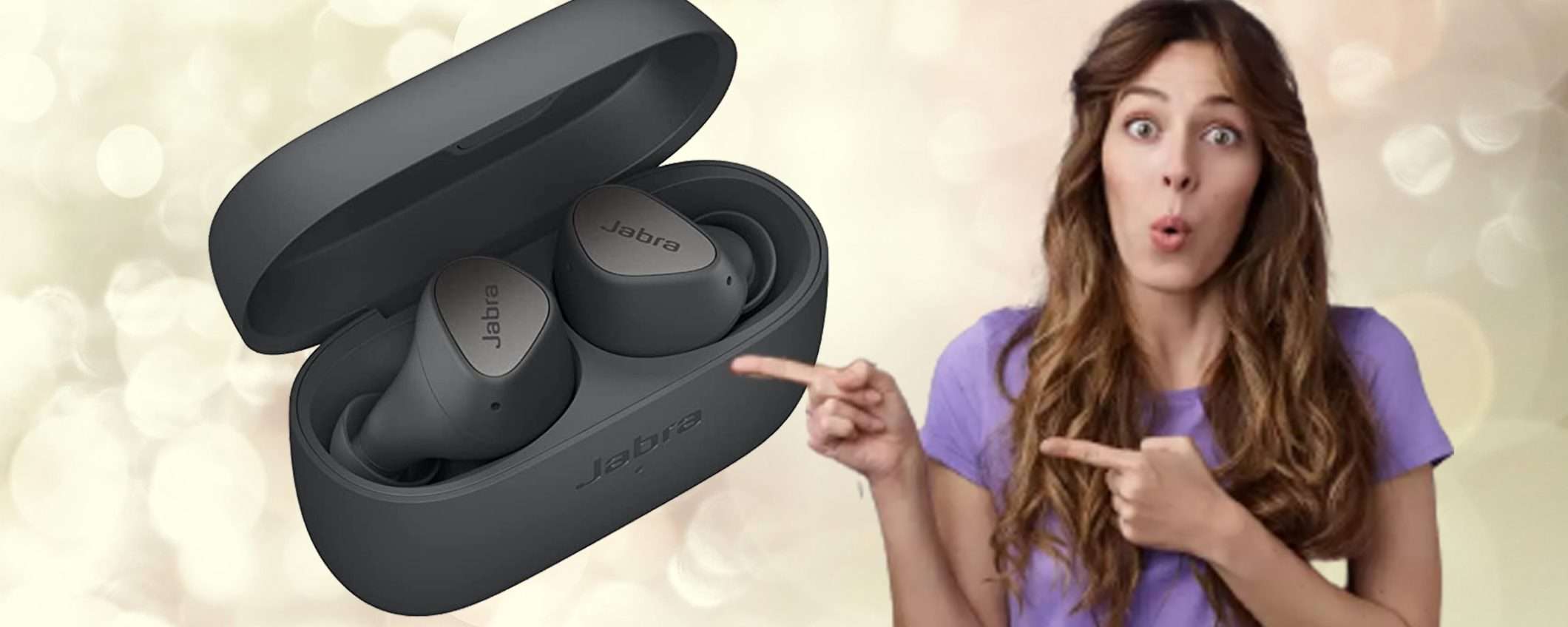 Straordinarie cuffie Bluetooth Jabra Elite 3: scontate del 38% su Amazon