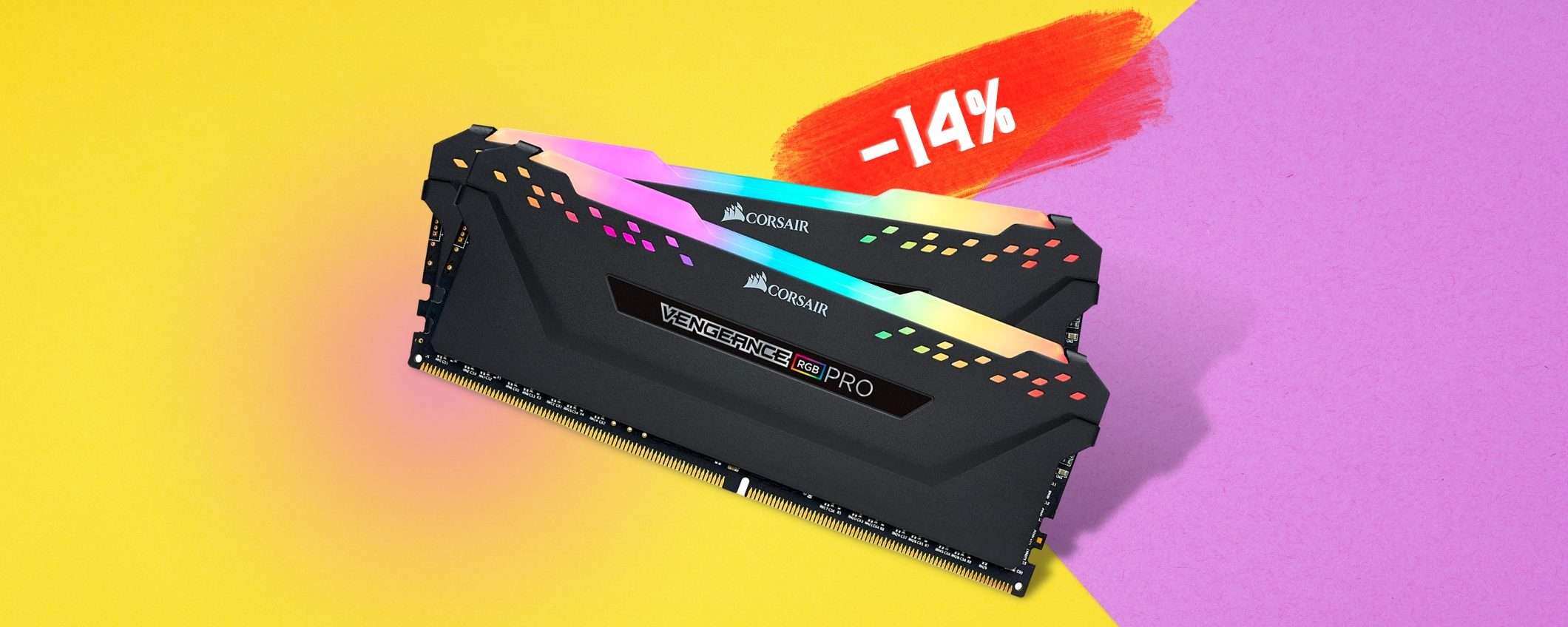 32 GB di RAM in più con Corsair ma senza rinunciare ai LED (-18%)