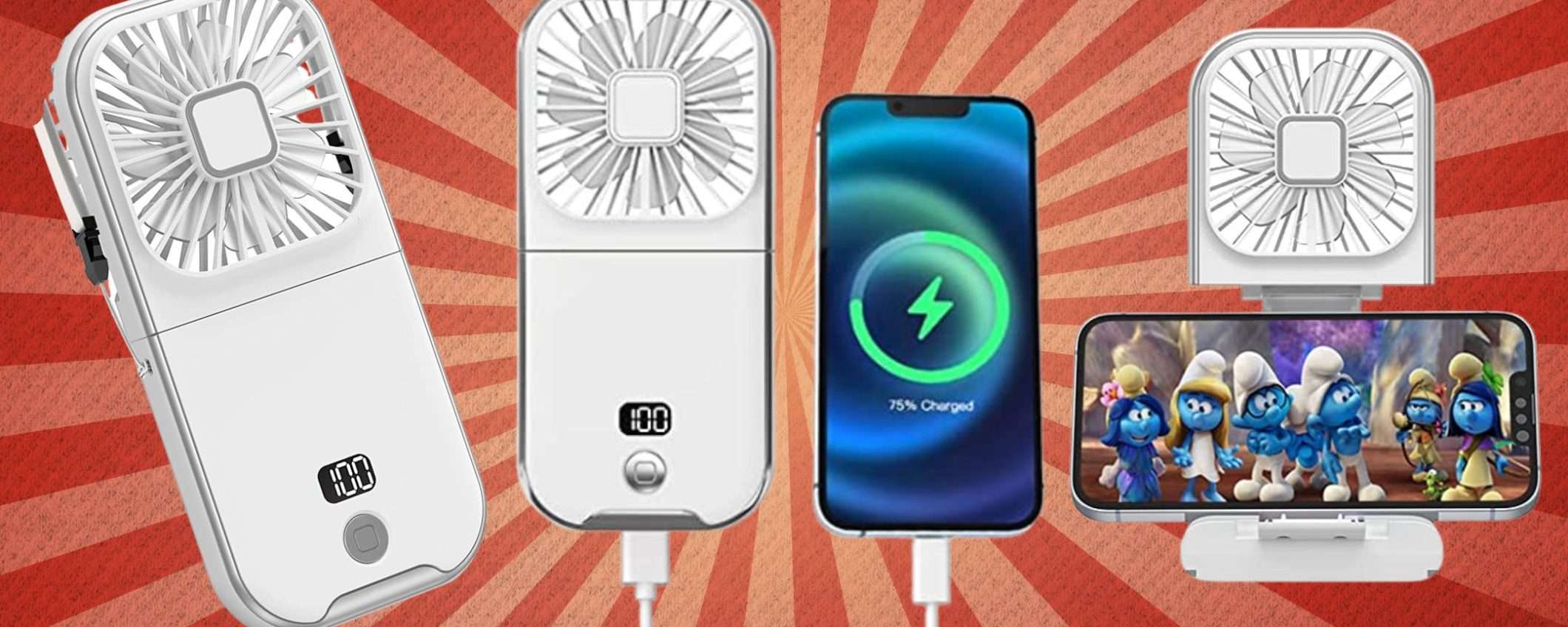 Powerbank, supporto smartphone e ventilatore: Amazon sforna GENIALATE (14€)