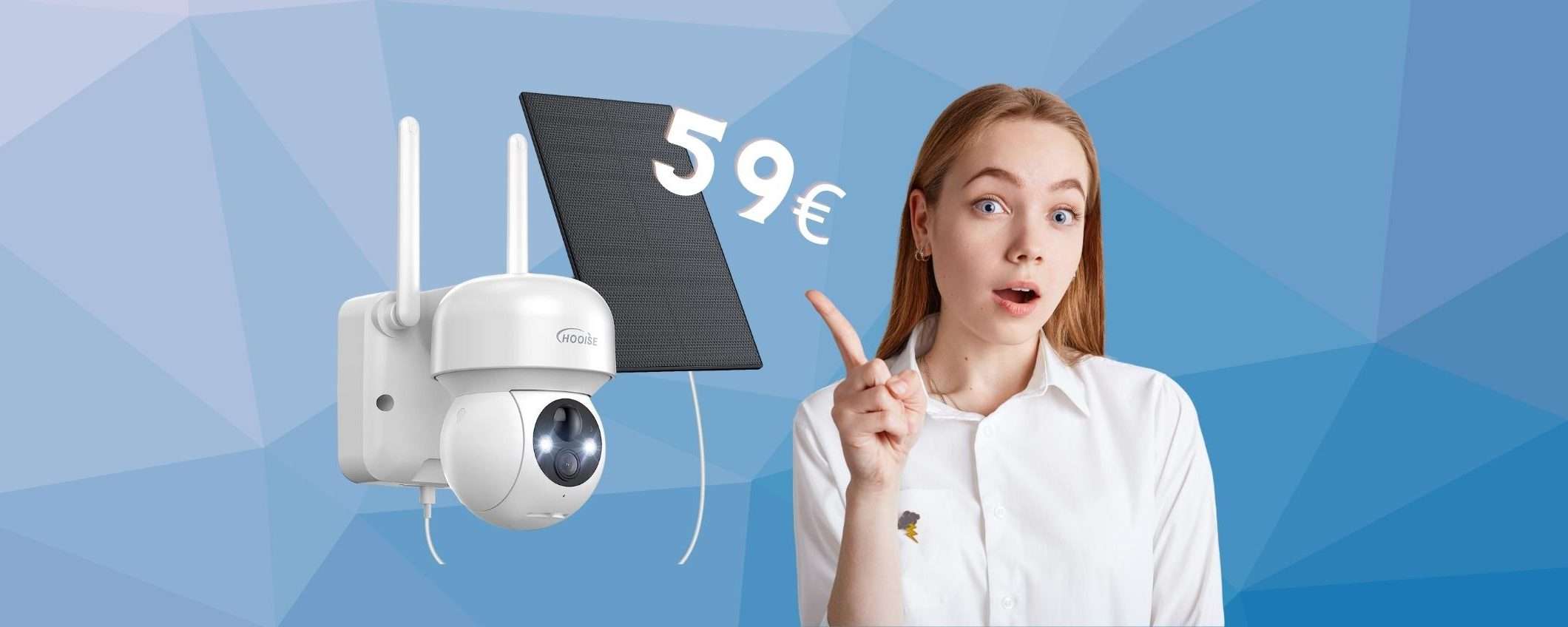 Videocamera di sicurezza WiFi con pannello solare, che SPETTACOLO