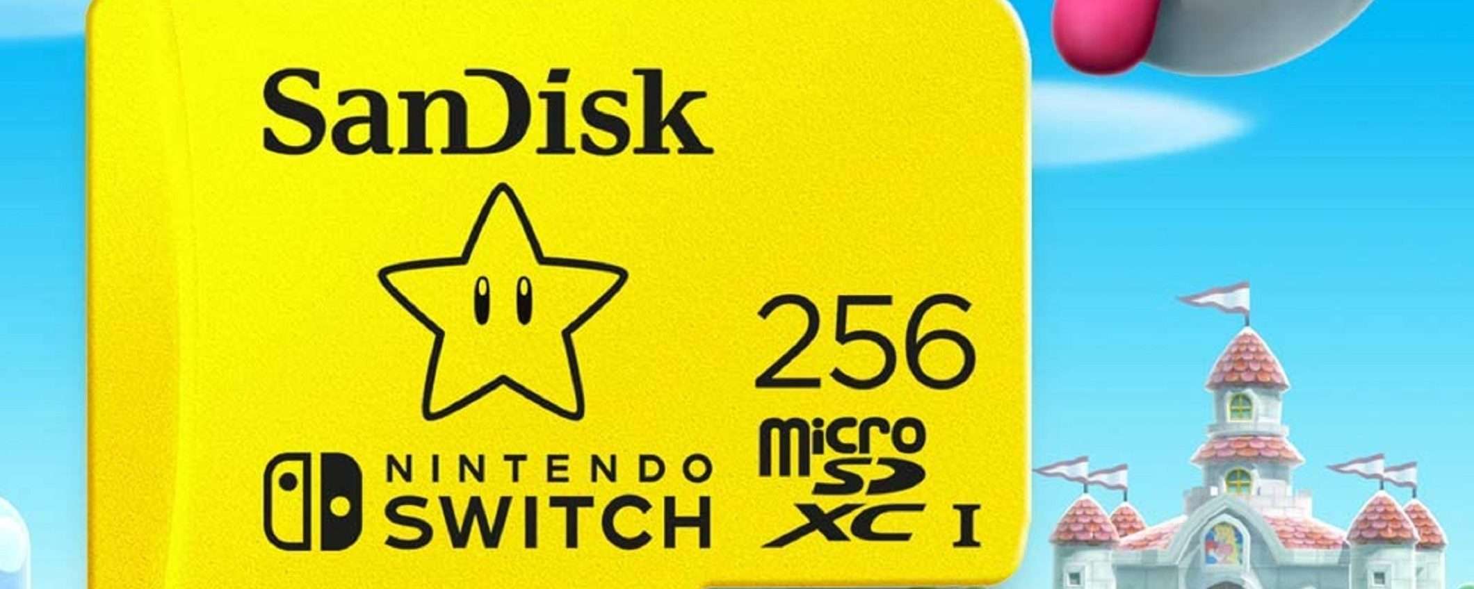 Scheda SanDisk da 256GB per Nintendo Switch a soli 31€