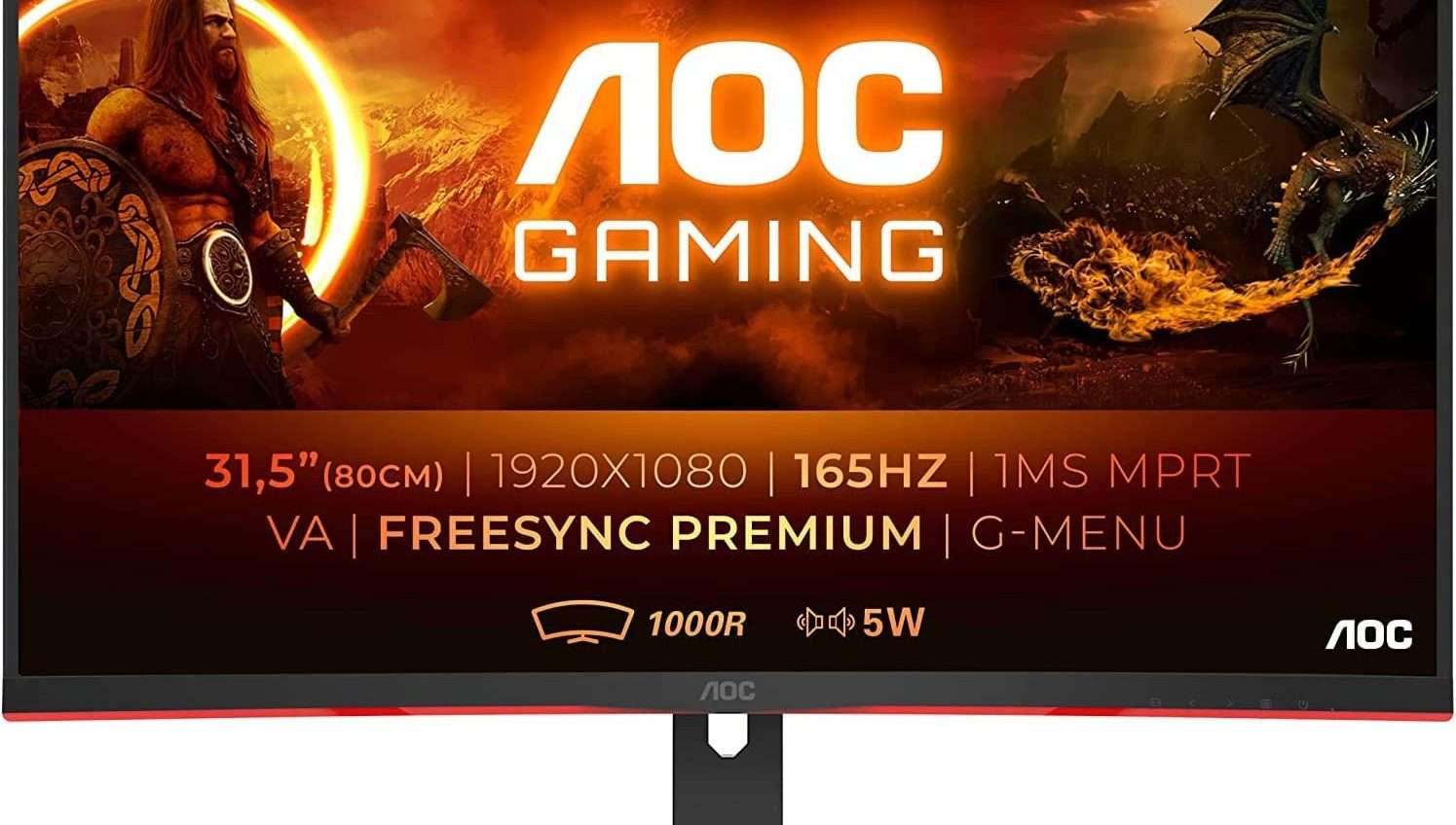 AOC Gaming C32G2AE: 31,5 pollici, 165Hz e curvatura 1500R in sconto su Amazon