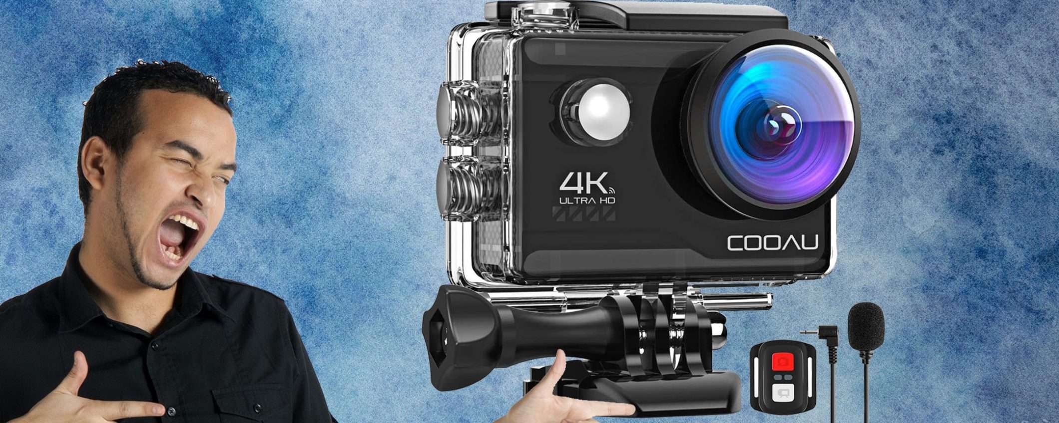 Action Cam HD 4K impermeabile: tua a soli € 50,99 su Amazon (-15%)