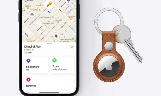 Apple AirTag come portachiavi