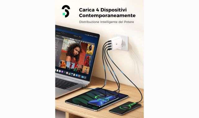 Caricatore USB C multiplo 100W