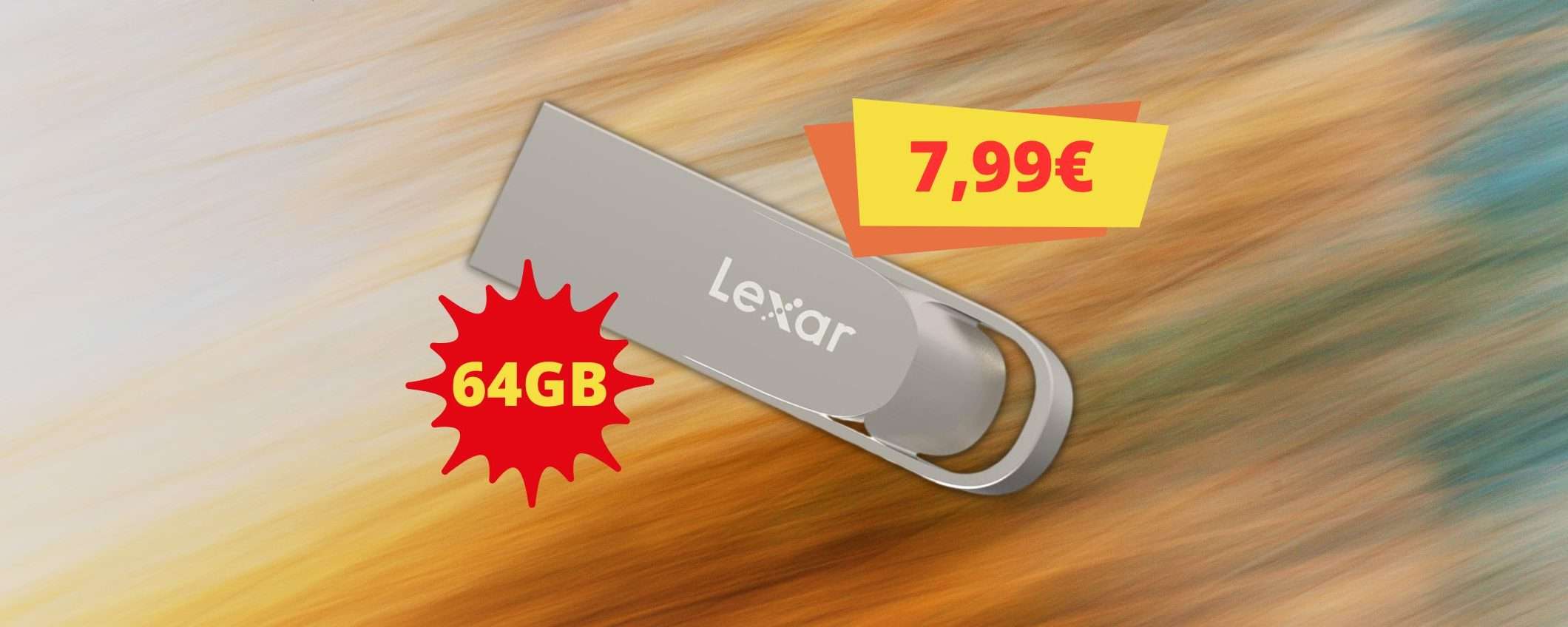 Chiavetta USB 64GB Lexar ad un prezzo RIDICOLO su Amazon