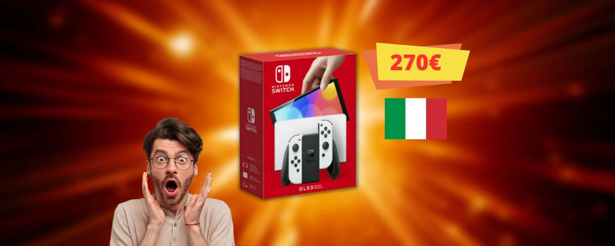 Nintendo Switch OLED al prezzo più basso di sempre e consegna immediata