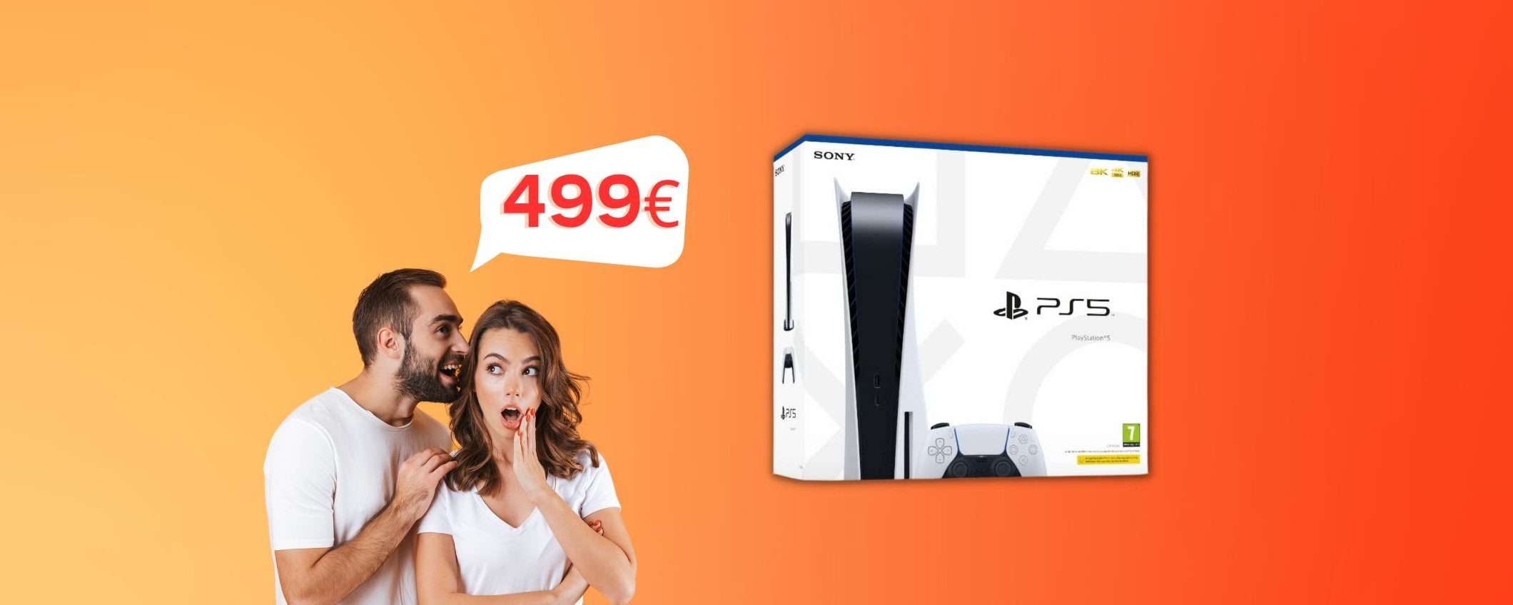 PlayStation 5: pochi pezzi a 499 euro su Amazon, OCCASIONISSIMA