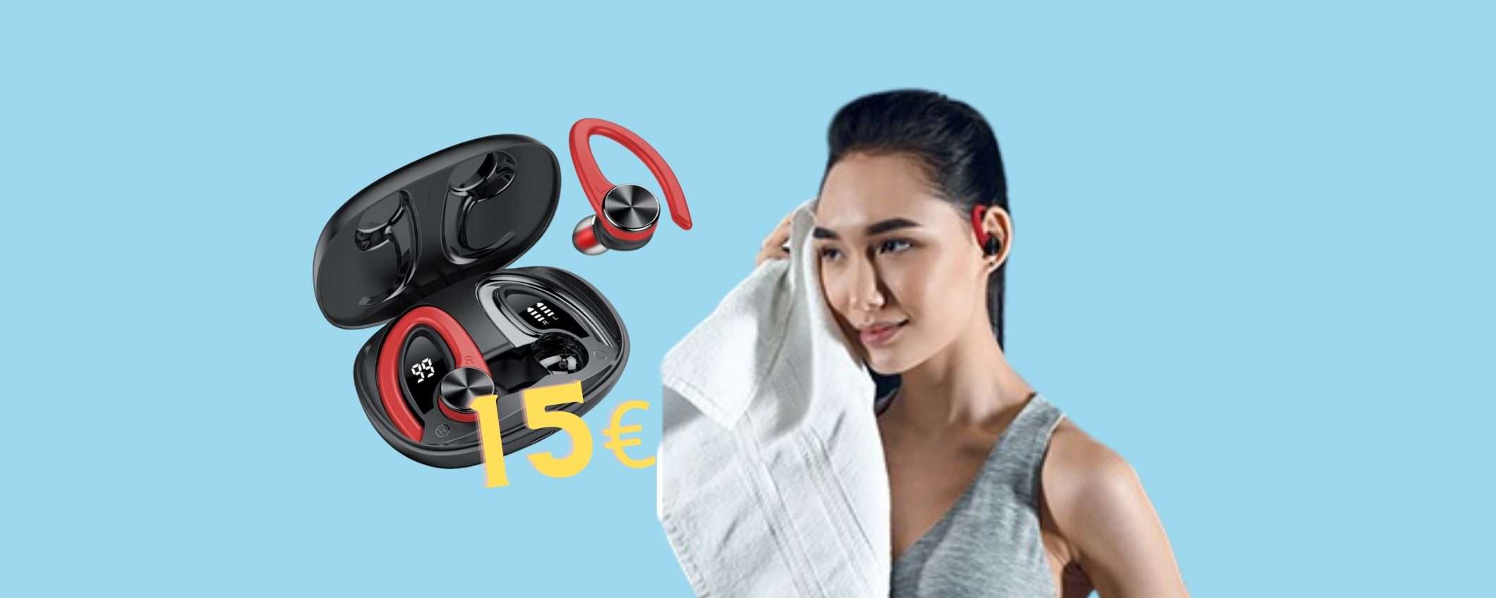 Auricolari wireless per fare sport e non solo a 15€, BOMBA Amazon