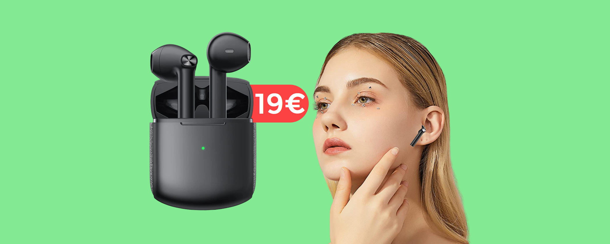 Auricolari impermeabili e con controlli touch: un AFFARE a soli 19€