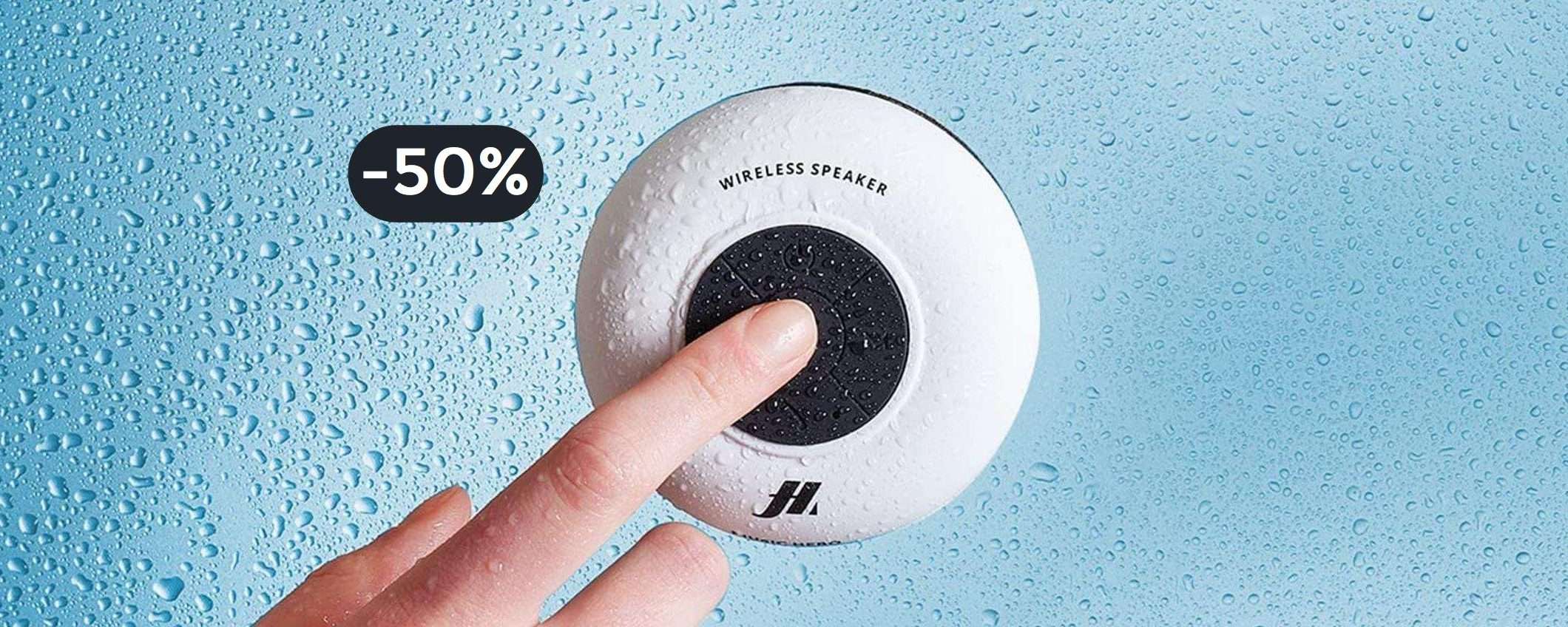 Cassa Bluetooth a METÀ PREZZO: musica e chiamate anche al mare (9€)