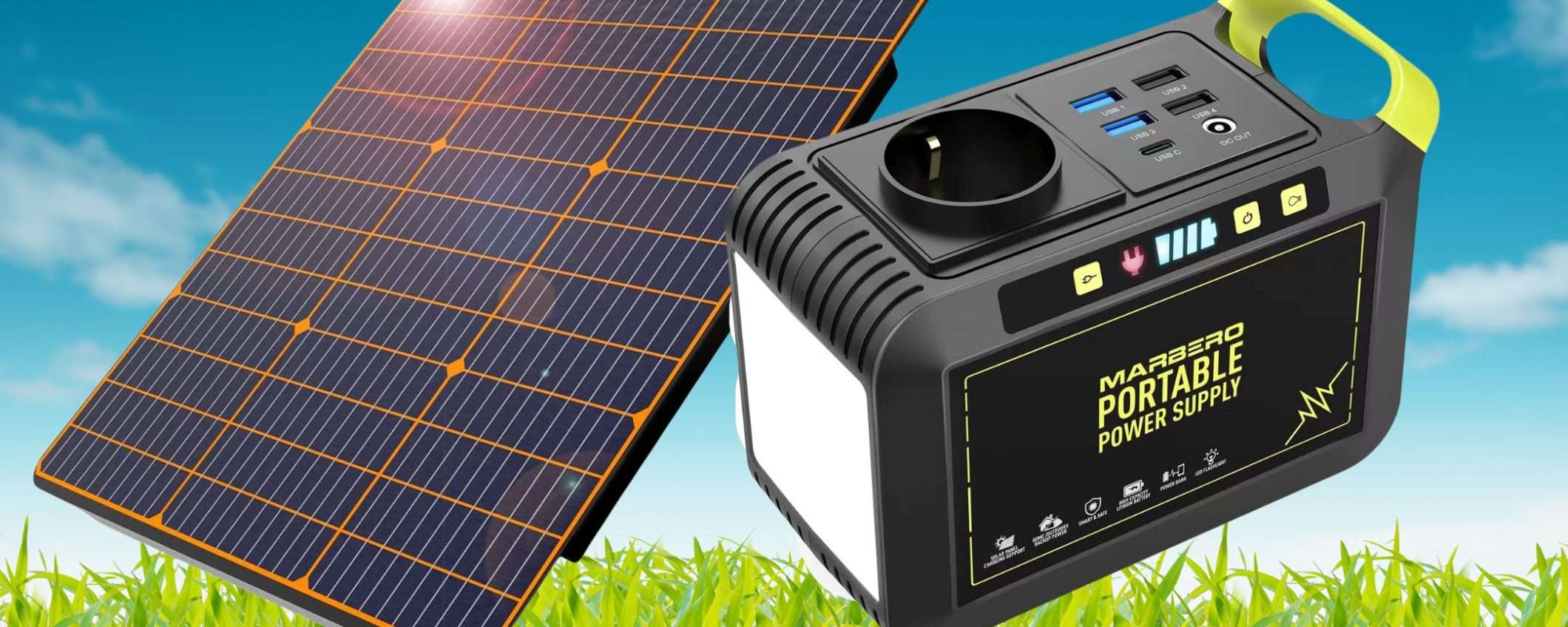 Centrale elettrica solare COMPLETA a prezzo assurdo su Amazon (213€)