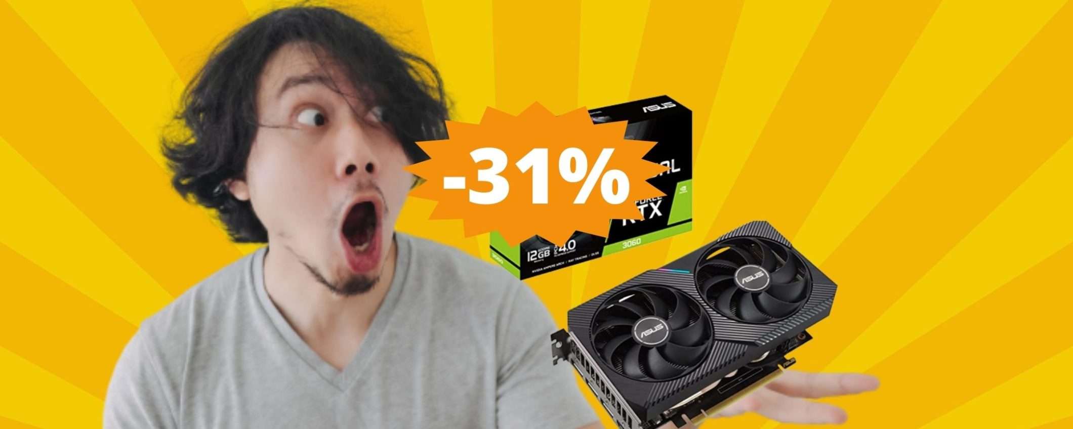 ASUS Dual RTX 3060: imperdibile sconto del 31% su Amazon