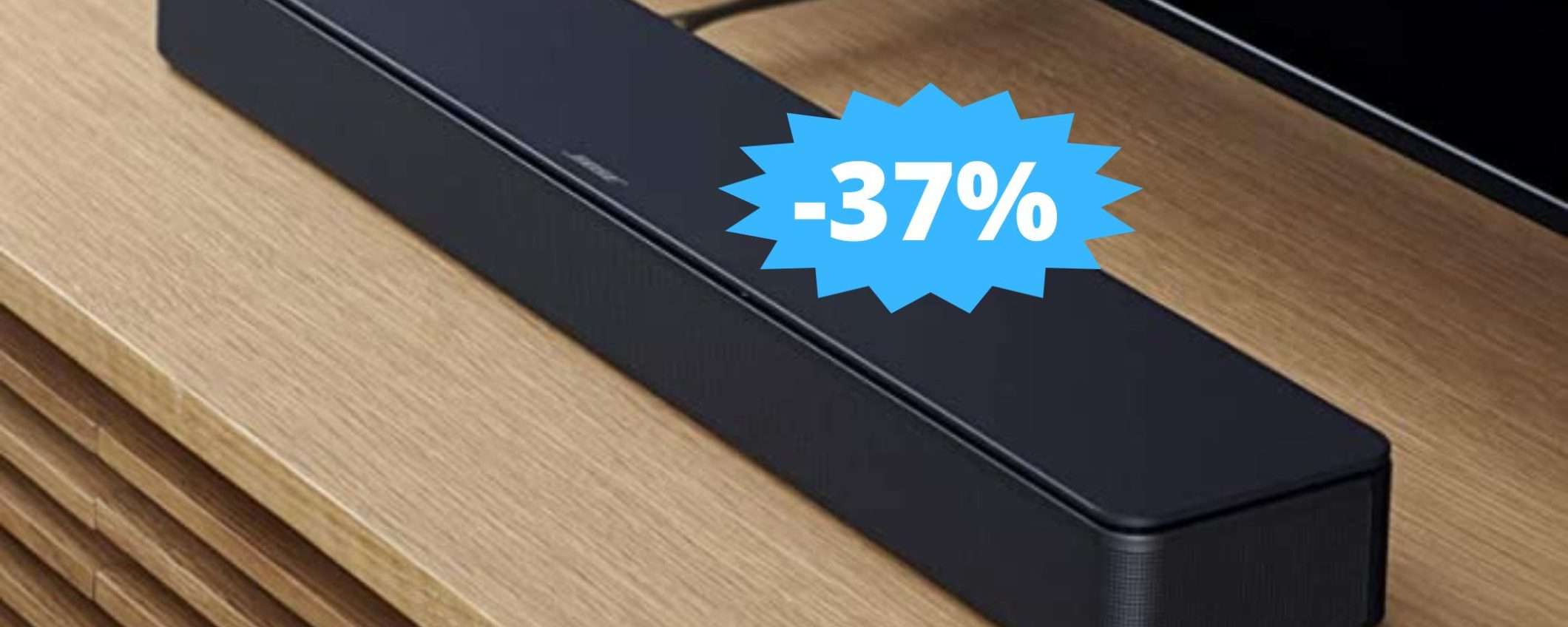 Soundbar BOSE: tanta qualità, in mega sconto del 37% su Amazon