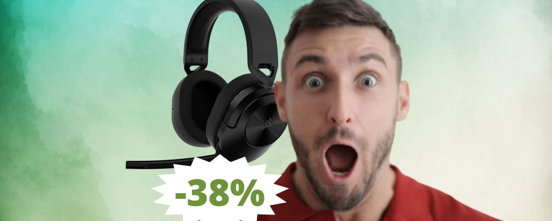 Cuffie da gaming Corsair HS55: non te le aspettavi a questo prezzo (-38%)