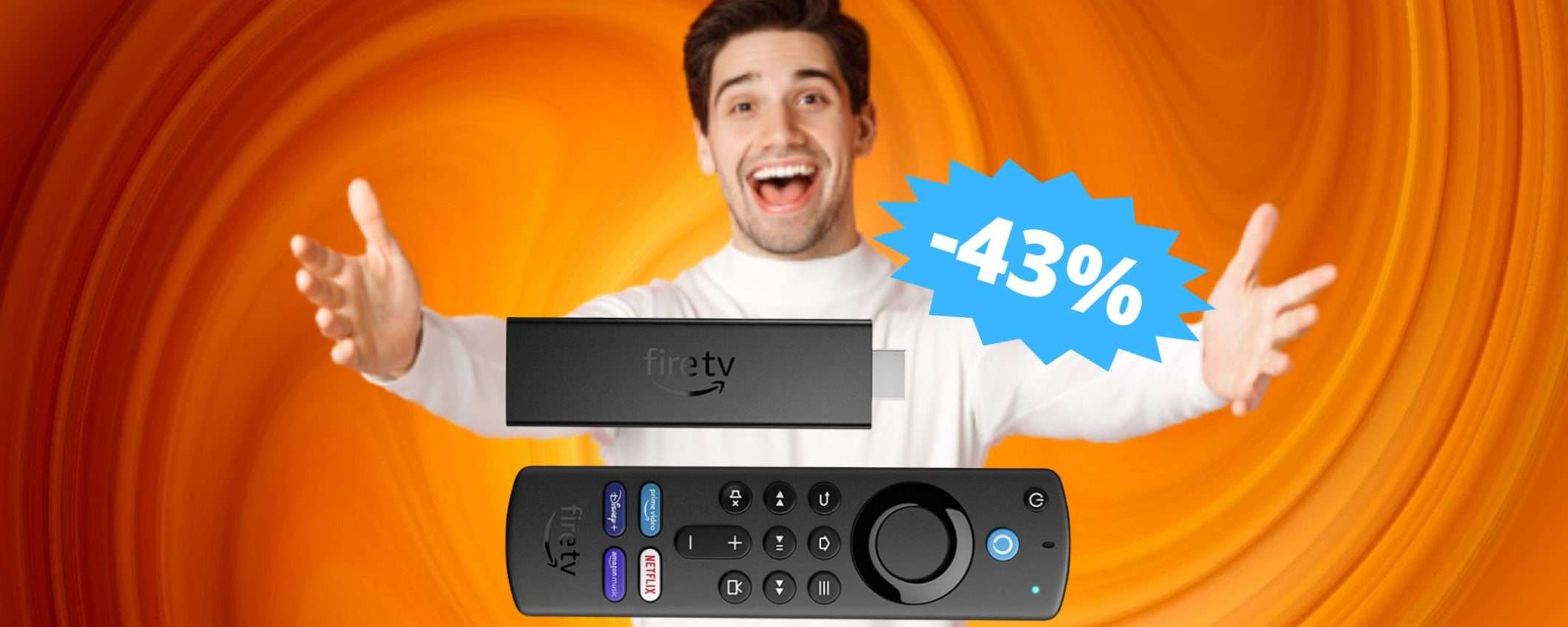 Fire TV Stick 4K Max: la massima esperienza di streaming possibile (-43%)