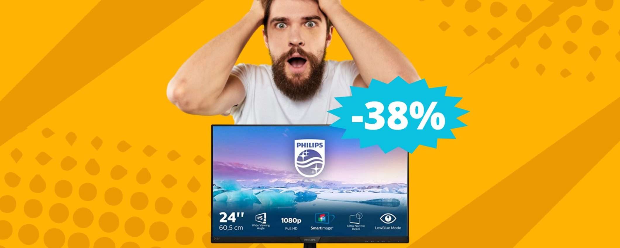 Monitor Philips: tanta qualità, ad un prezzo stracciato (-38%)