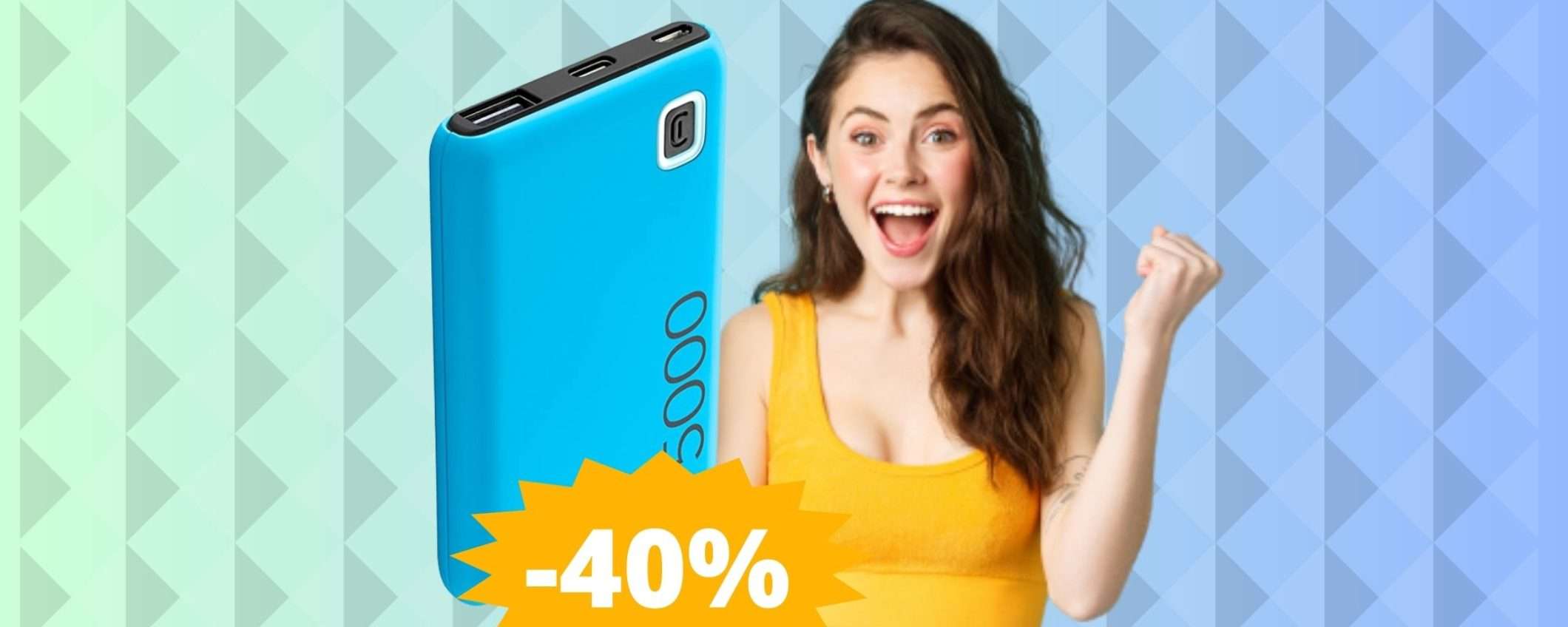 Cellularline Power Bank ESSENCE 5000: affidabile e in MEGA sconto