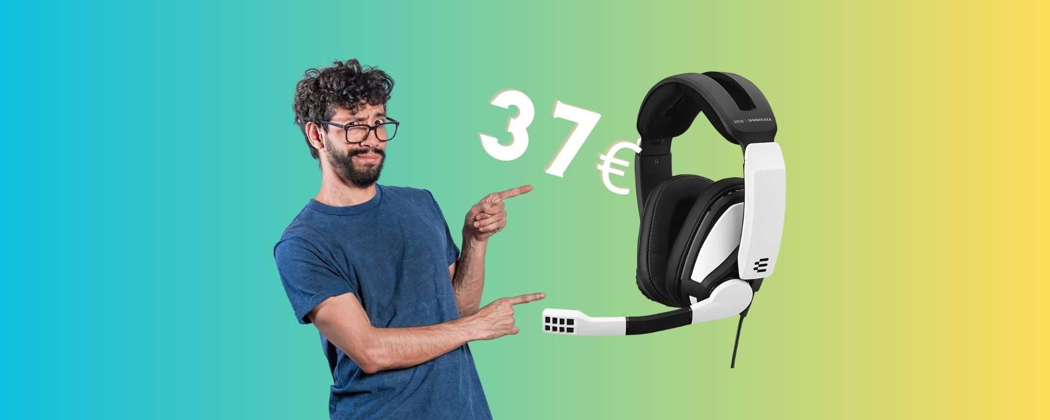 Cuffie da Gaming ergonomiche e con microfono a 37€ su Amazon