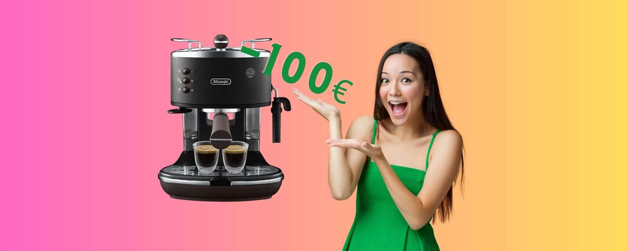 De'Longhi Icona Vintage: macchina per caffè e cappuccio a 100€ in MENO