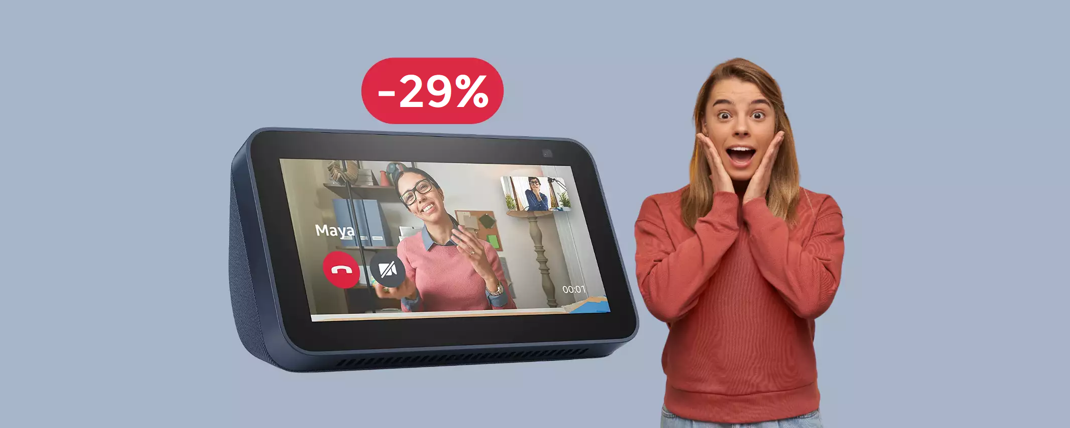 Echo Show 5 ad un prezzo così basso da far sorridere: già tuo a 59€