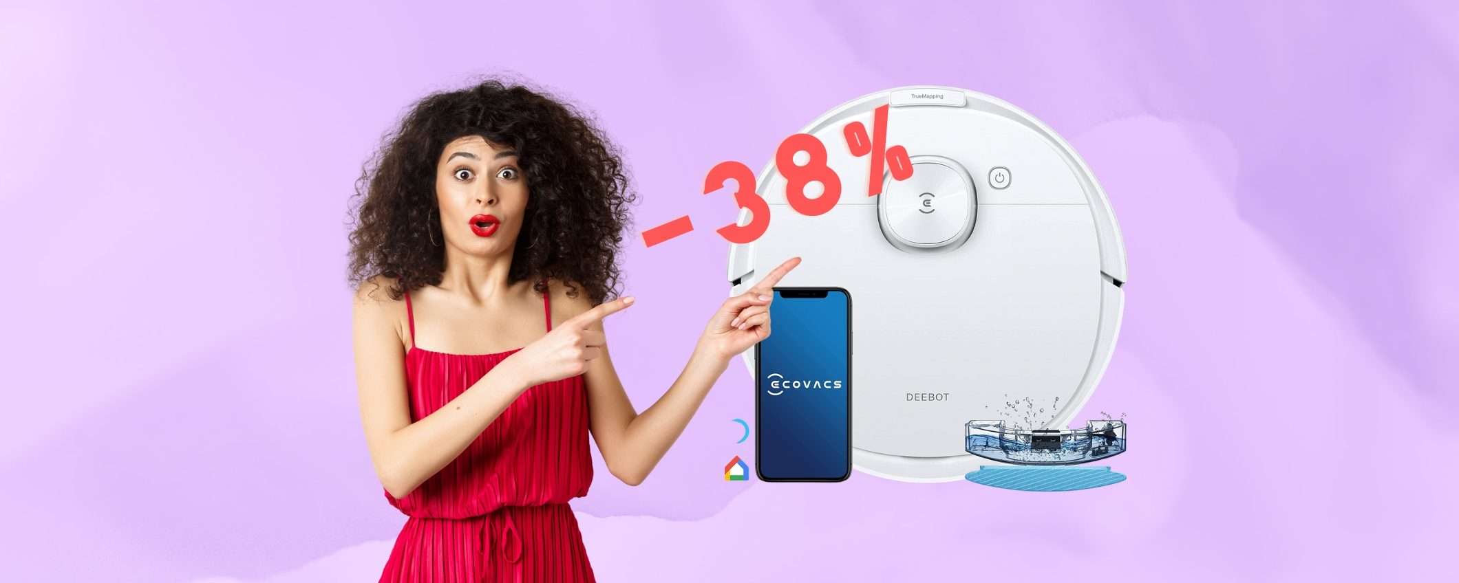 Ecovacs Deebot N8: il robot 2 in 1 delle MERAVIGLIE in SCONTO del 38%