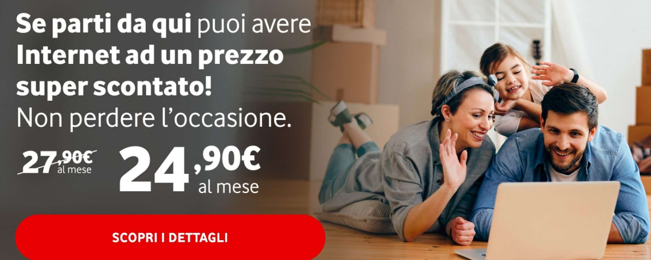 FibraVodafone: PROMO a 24,90€ al mese