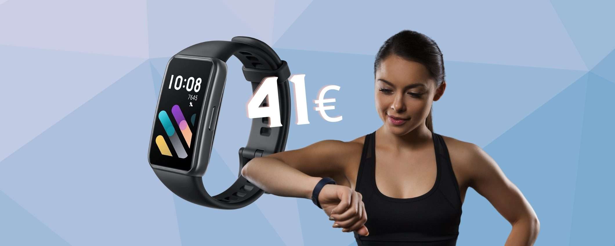 HONOR Band 7: 96 modalità di allenamento e 14 gg di autonomia (41€)