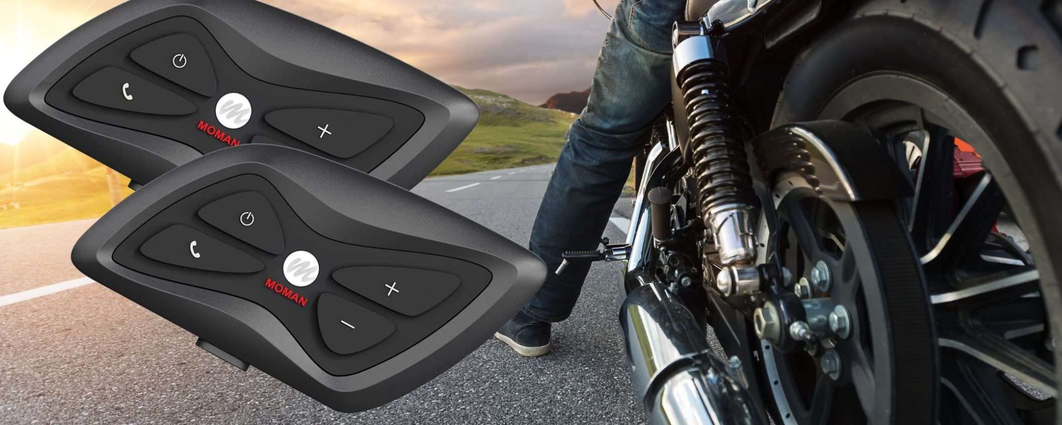 Interfono per moto con auricolari Bluetooth: kit da 2 pezzi a prezzo BOMBA (99€)