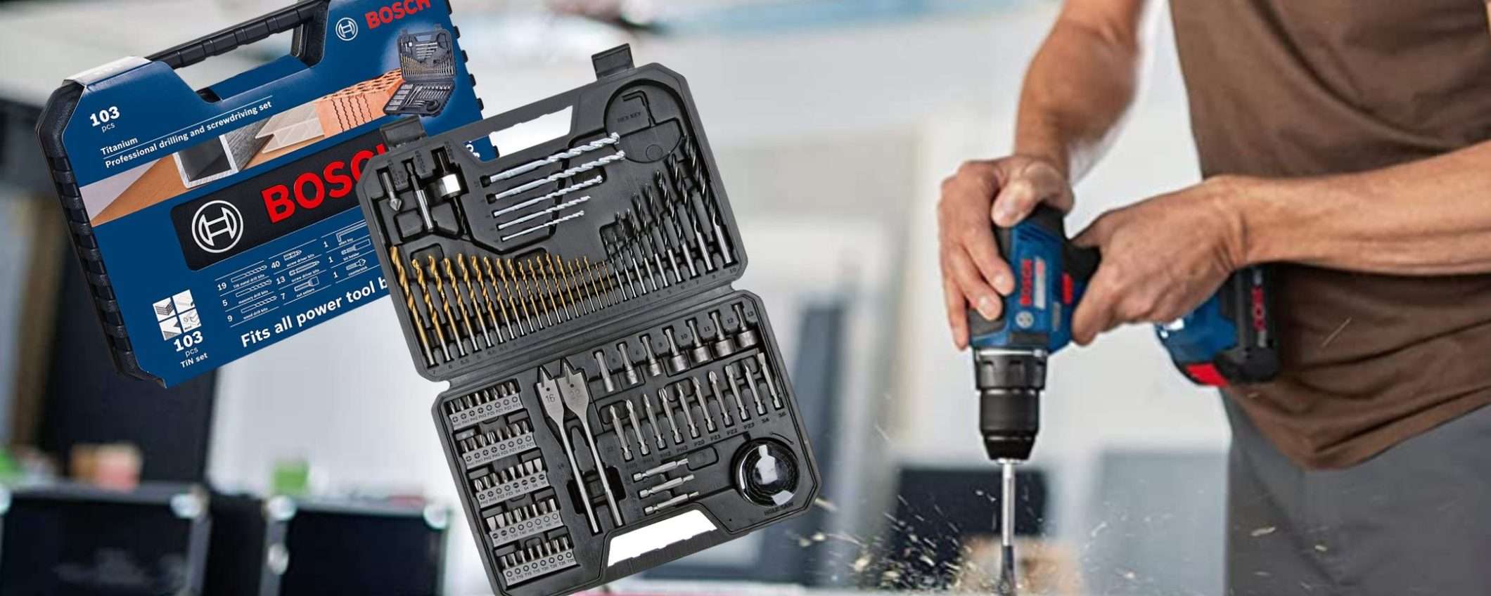 Il GIGANTESCO kit Bosch Professional 103 in 1 torna a prezzo WOW (23€)