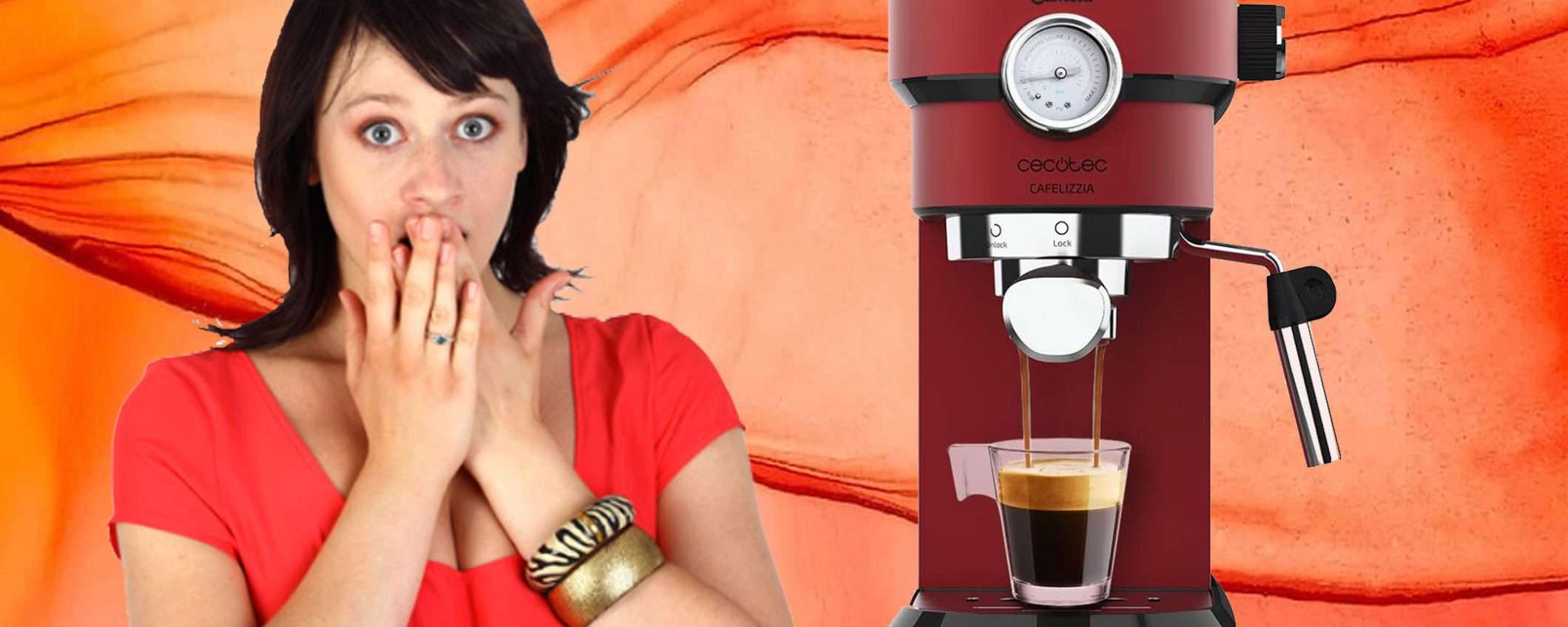 Macchina per caffè espresso in acciaio inox a meno di 75€: follia Amazon