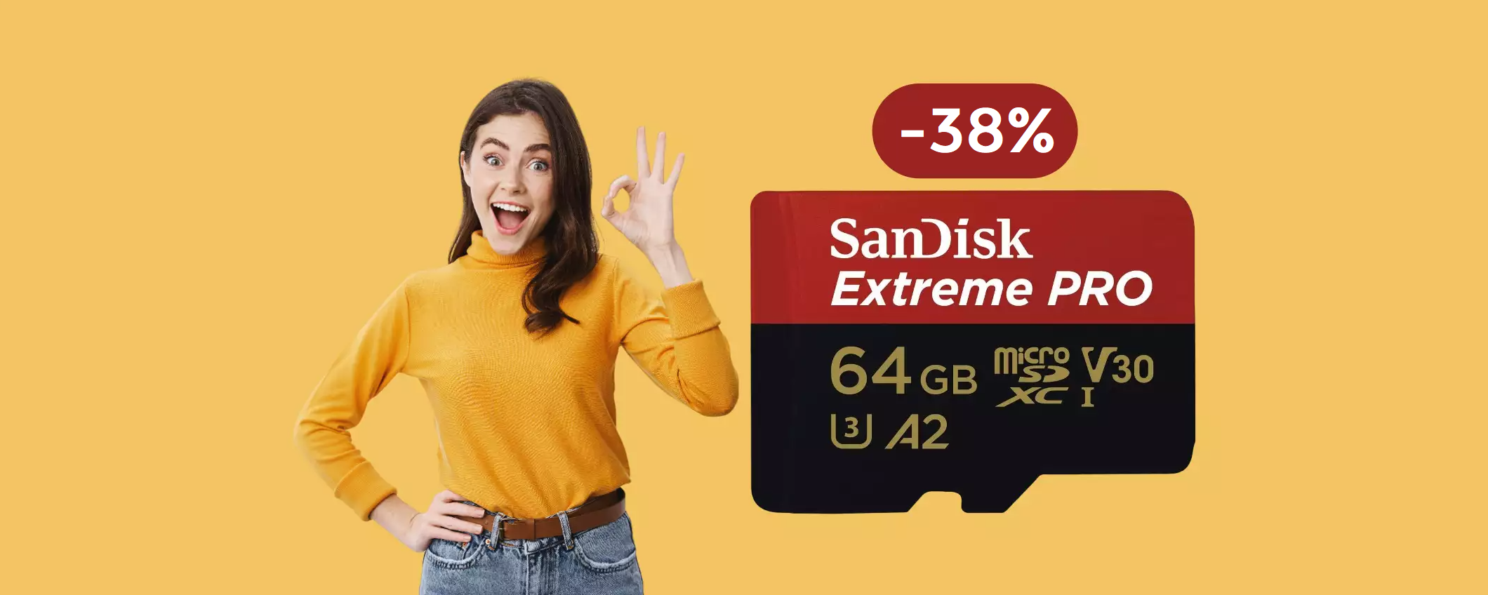 MicroSD SanDisk 64GB, la porti a casa con appena 20€: è un FULMINE